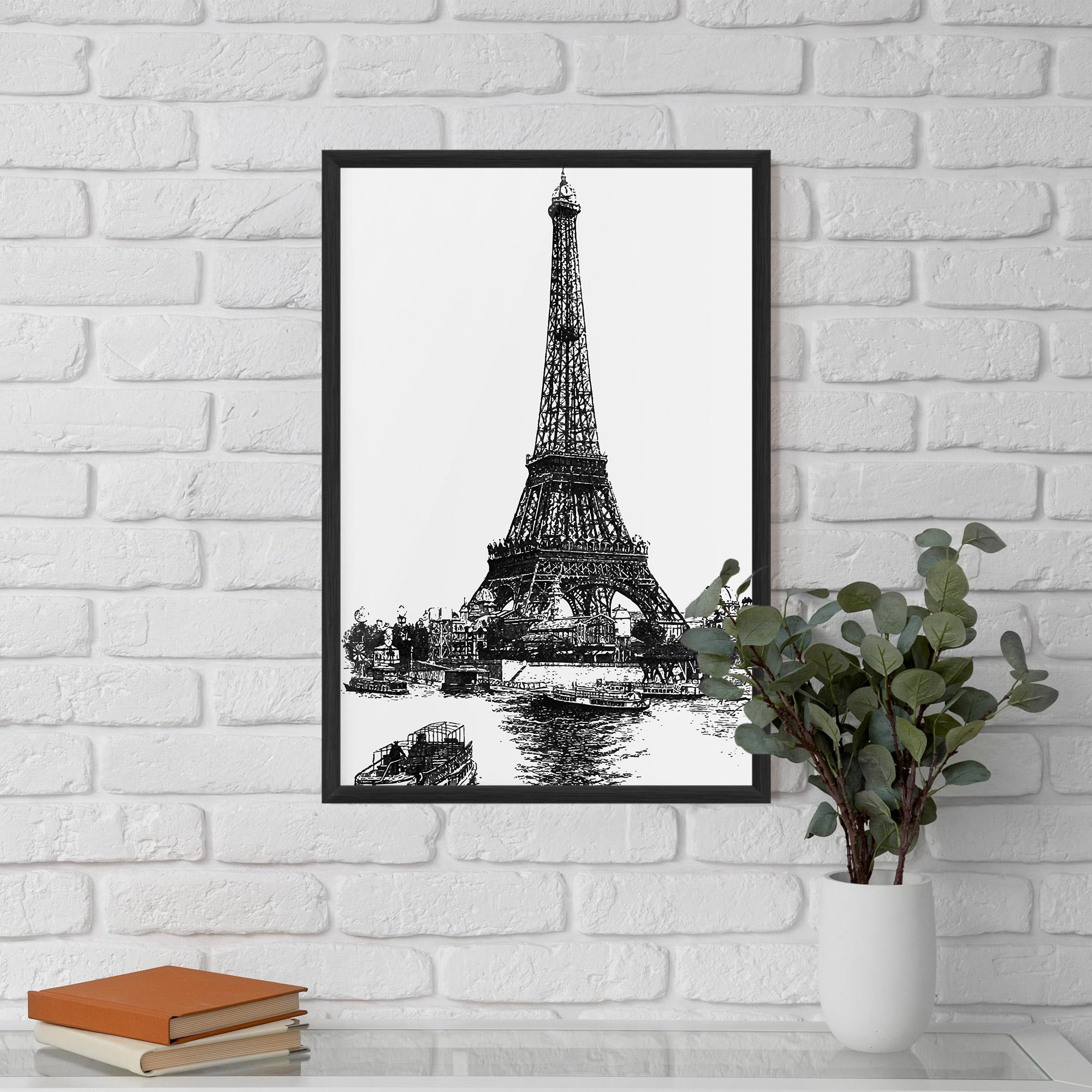 Poster Înrămat Eiffel Tower Drawing mockup 5
