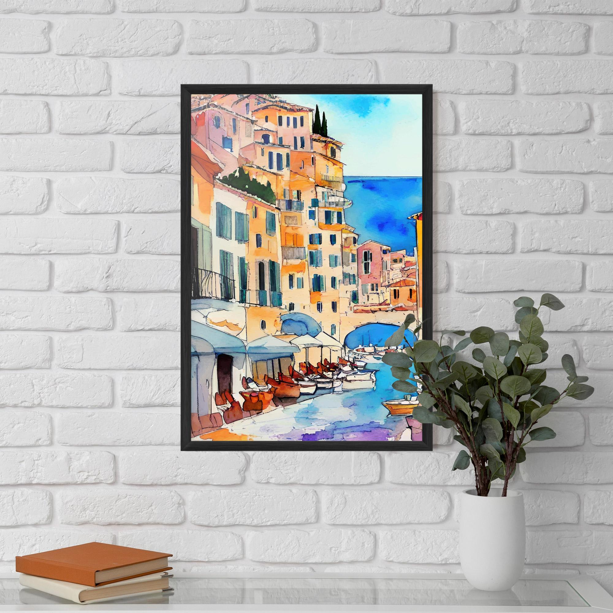 Poster Înrămat France Watercolor mockup 5