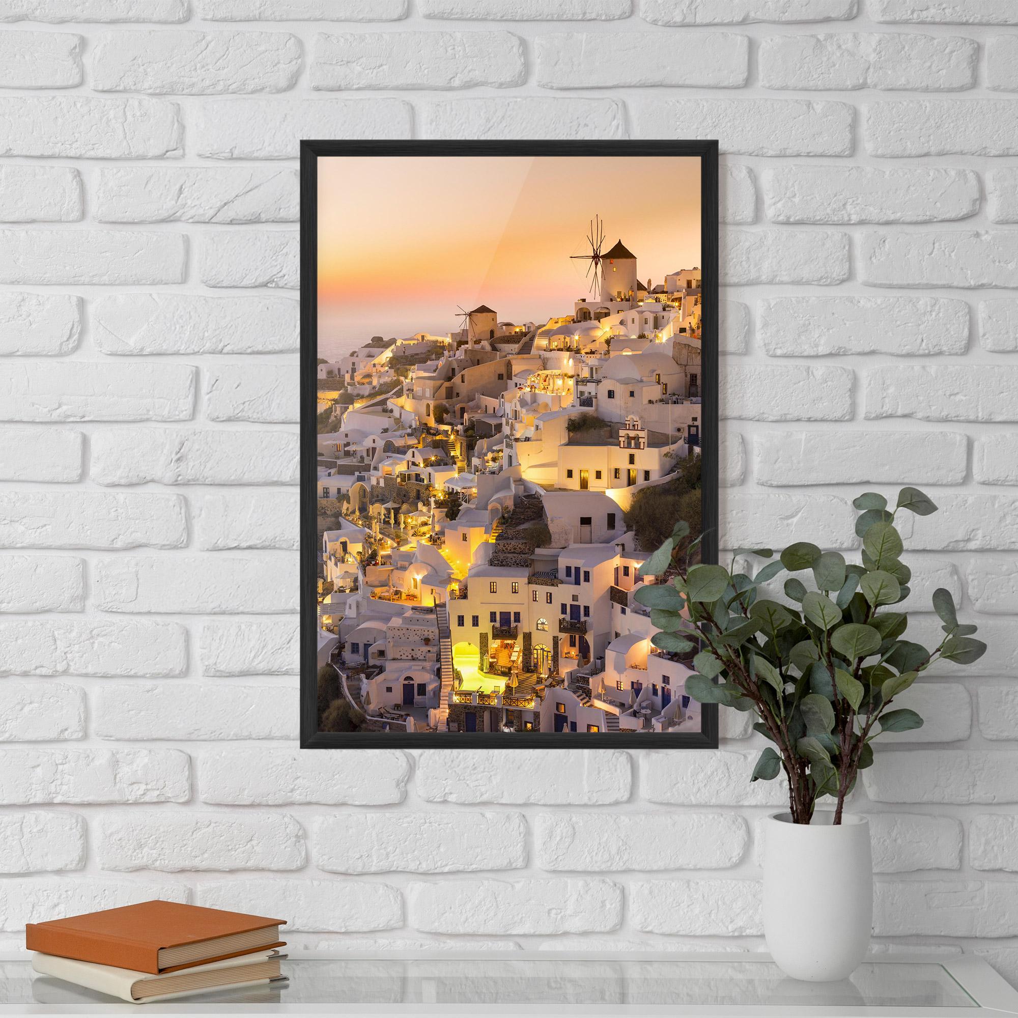 Poster Înrămat Santorini Greece mockup 5