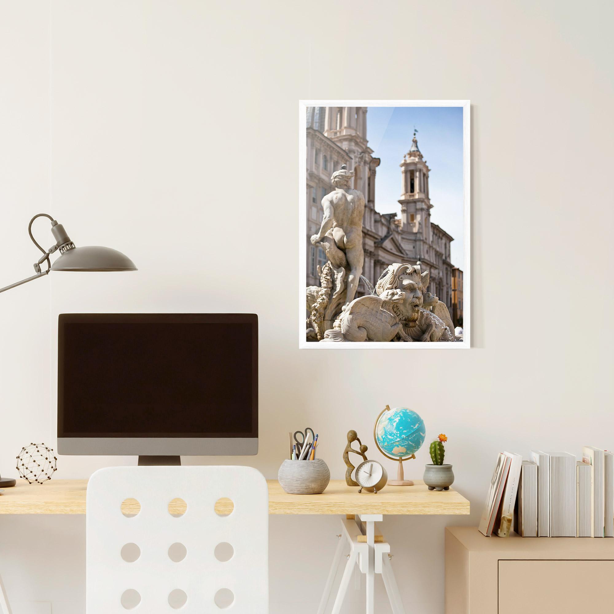 Poster Înrămat Baroque Statue Italy mockup 6