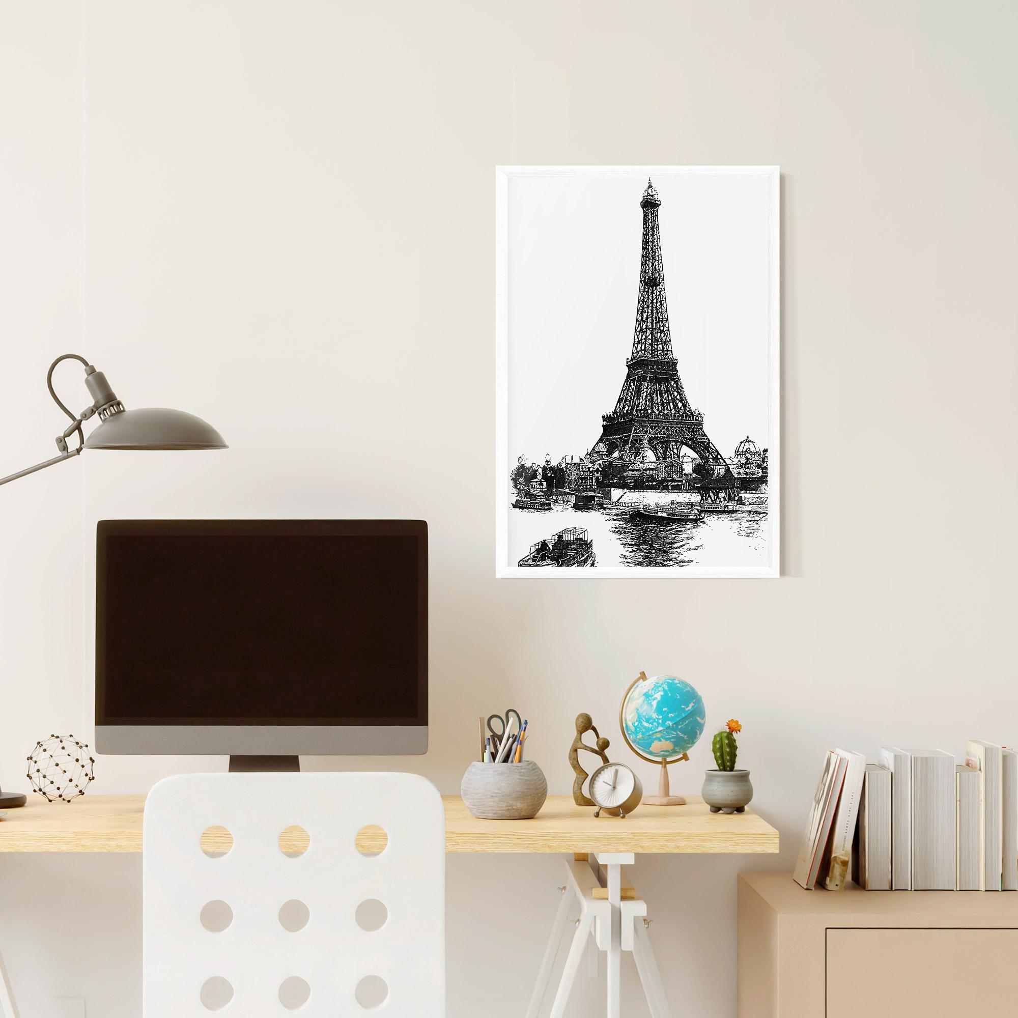 Poster Înrămat Eiffel Tower Drawing mockup 6