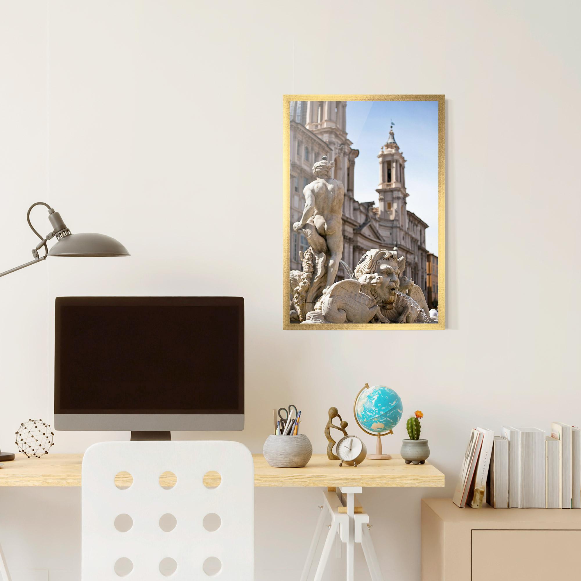 Poster Înrămat Baroque Statue Italy mockup 6