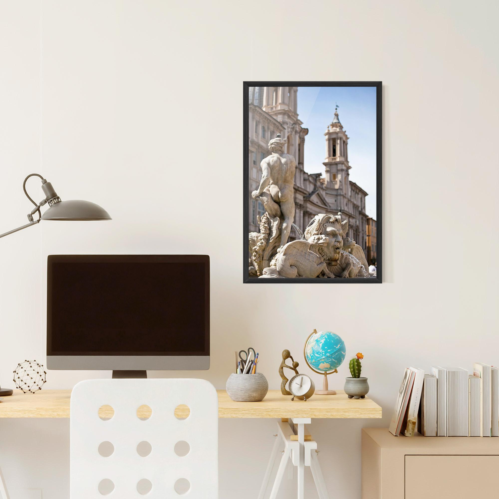 Poster Înrămat Baroque Statue Italy mockup 6