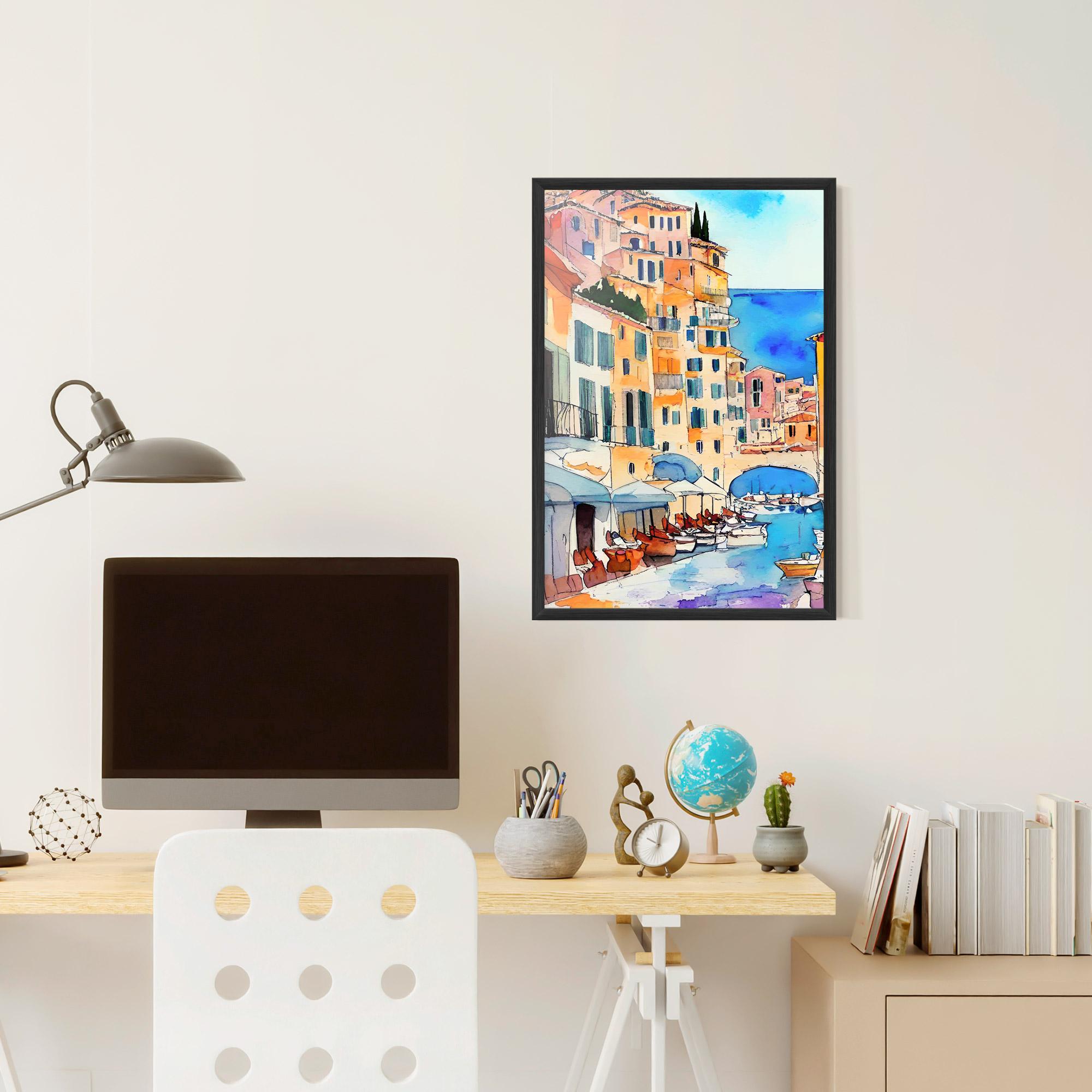 Poster Înrămat France Watercolor mockup 6