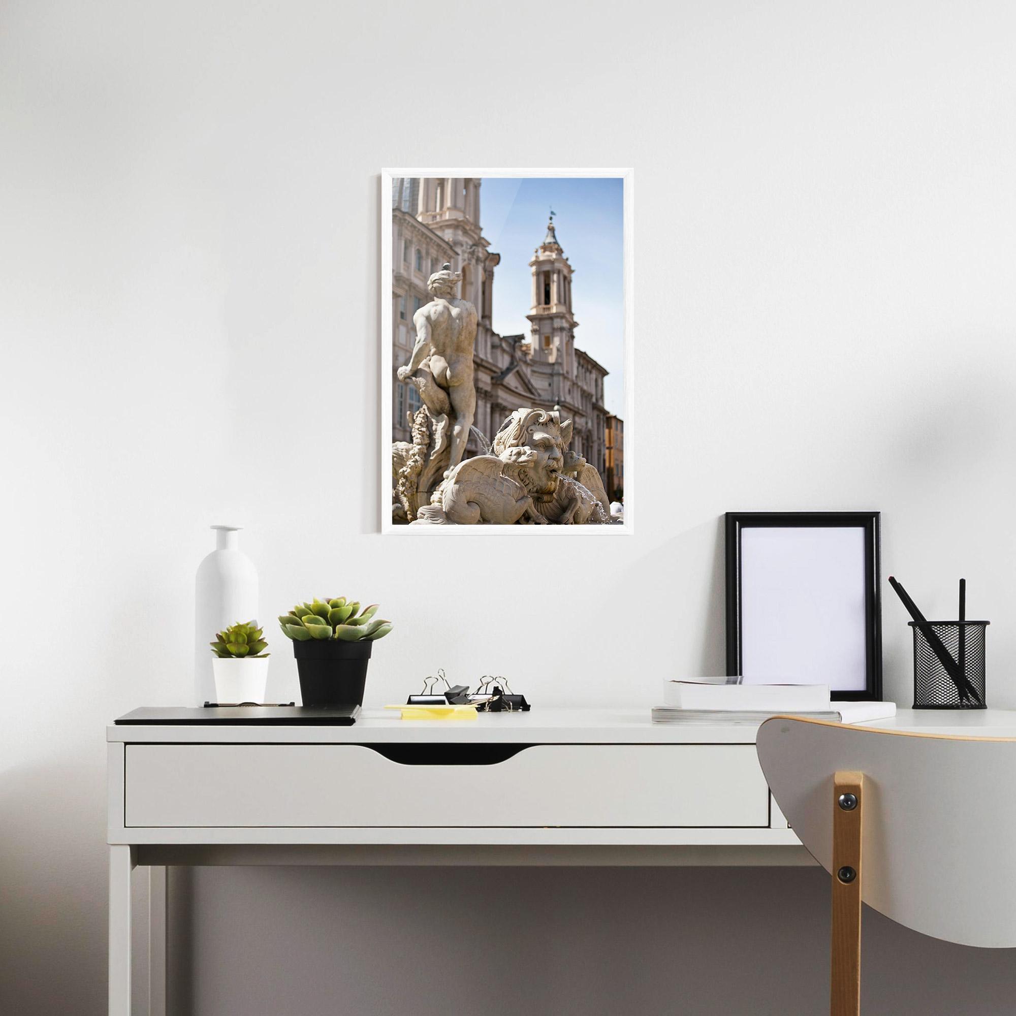 Poster Înrămat Baroque Statue Italy mockup 7