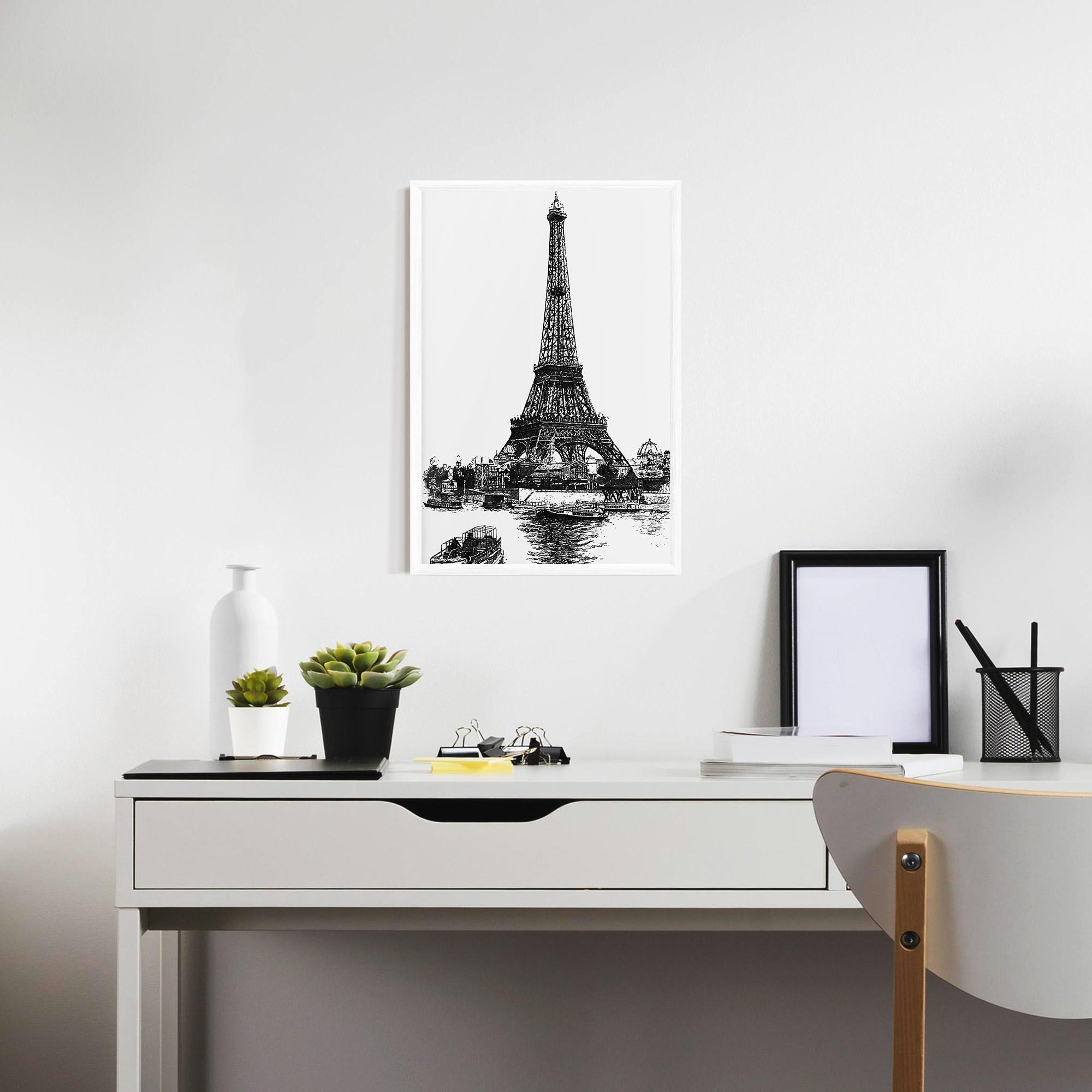 Poster Înrămat Eiffel Tower Drawing mockup 7