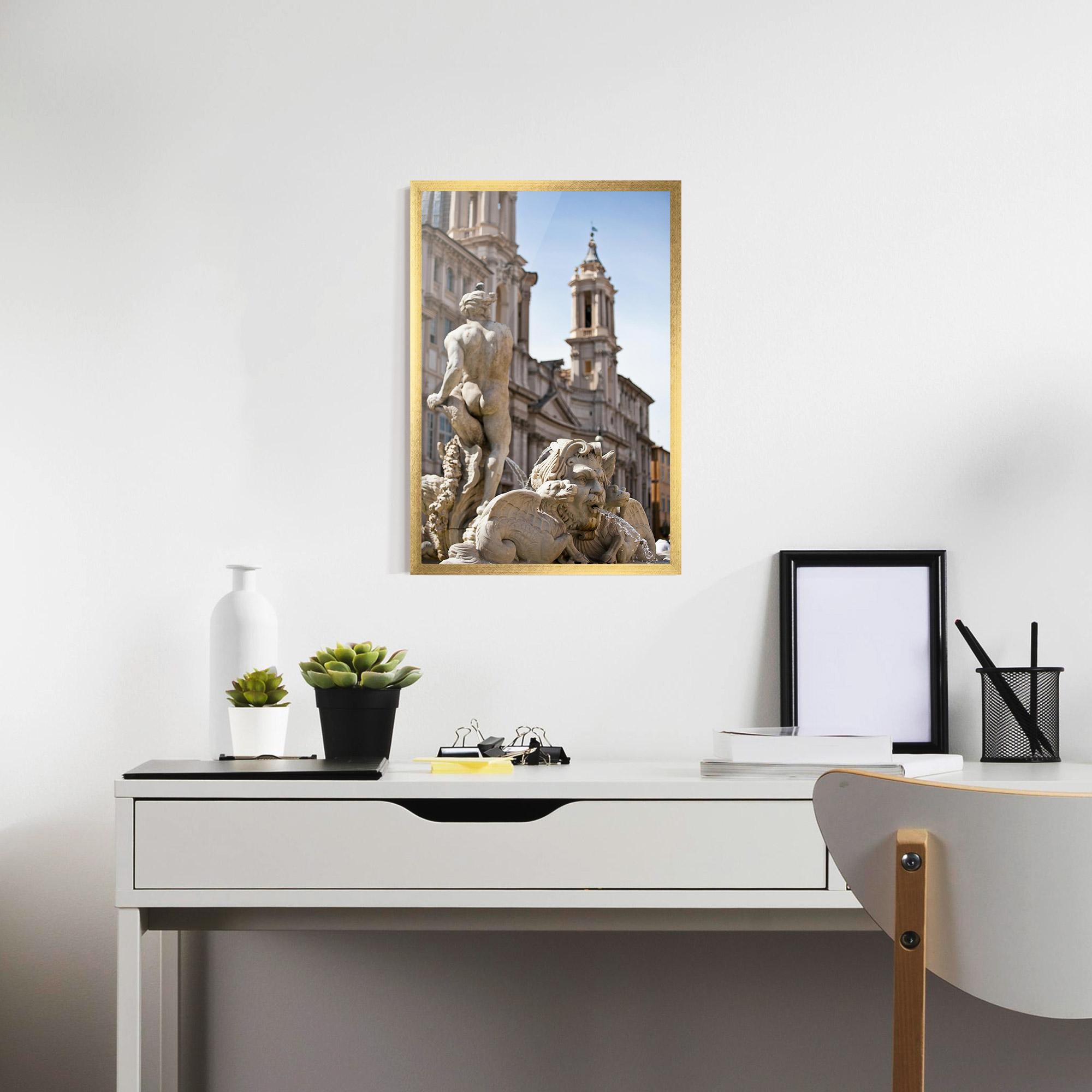 Poster Înrămat Baroque Statue Italy mockup 7