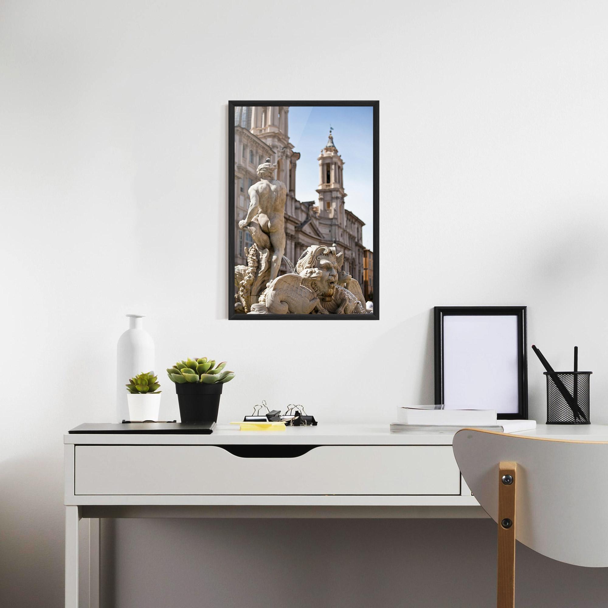 Poster Înrămat Baroque Statue Italy mockup 7