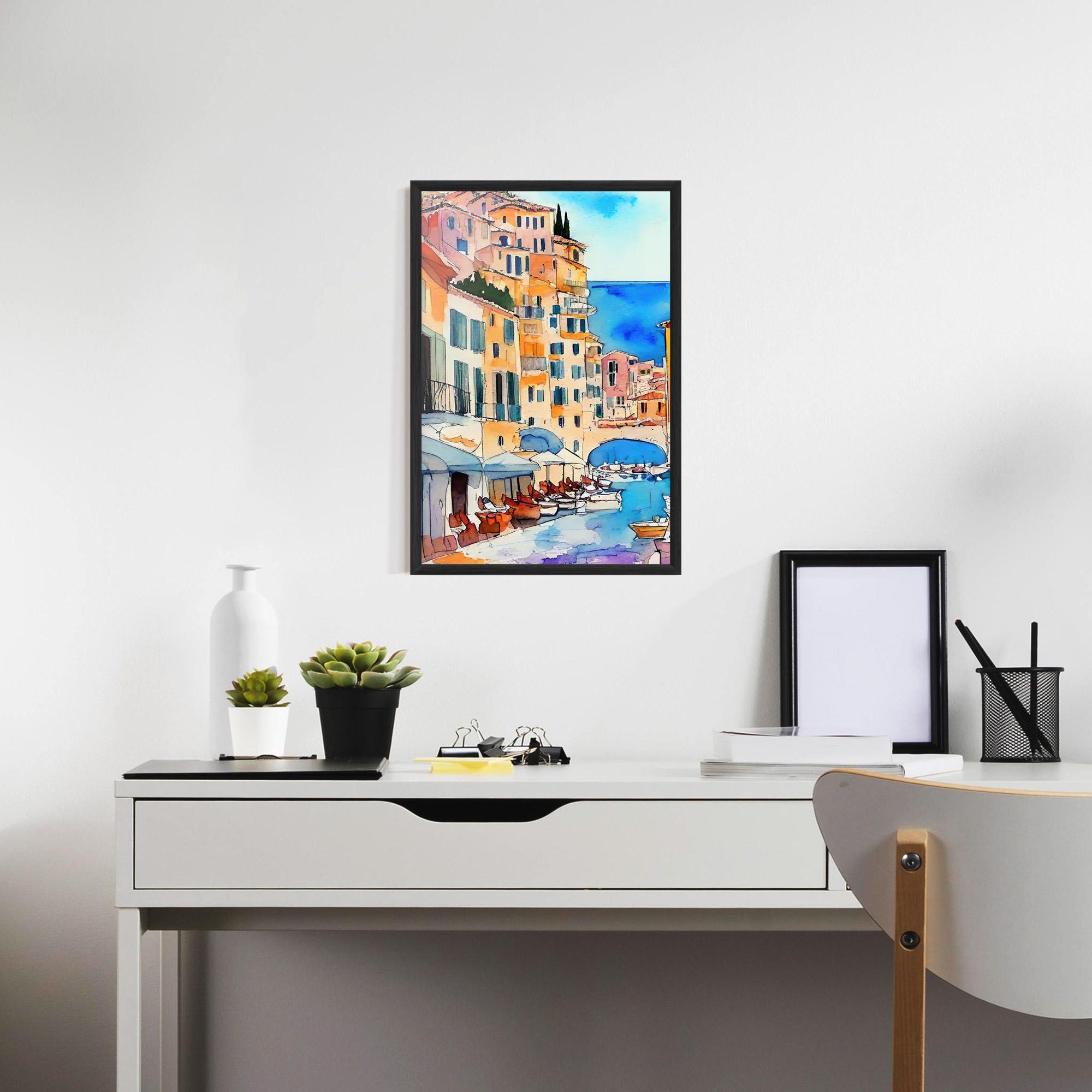 Poster Înrămat France Watercolor mockup 7