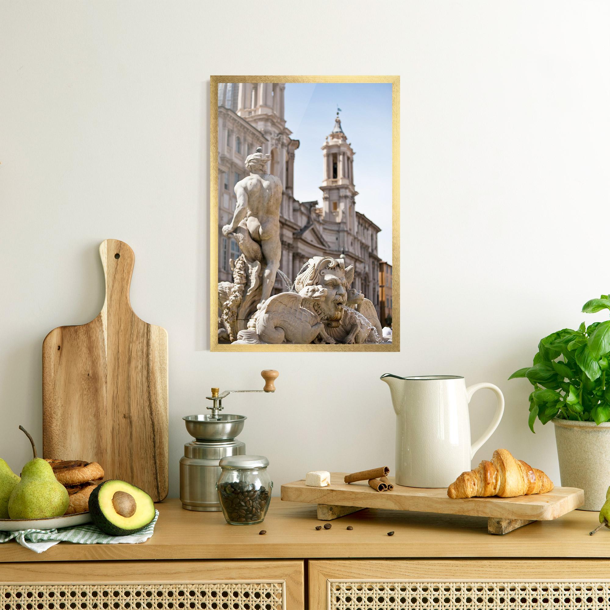 Poster Înrămat Baroque Statue Italy mockup 8
