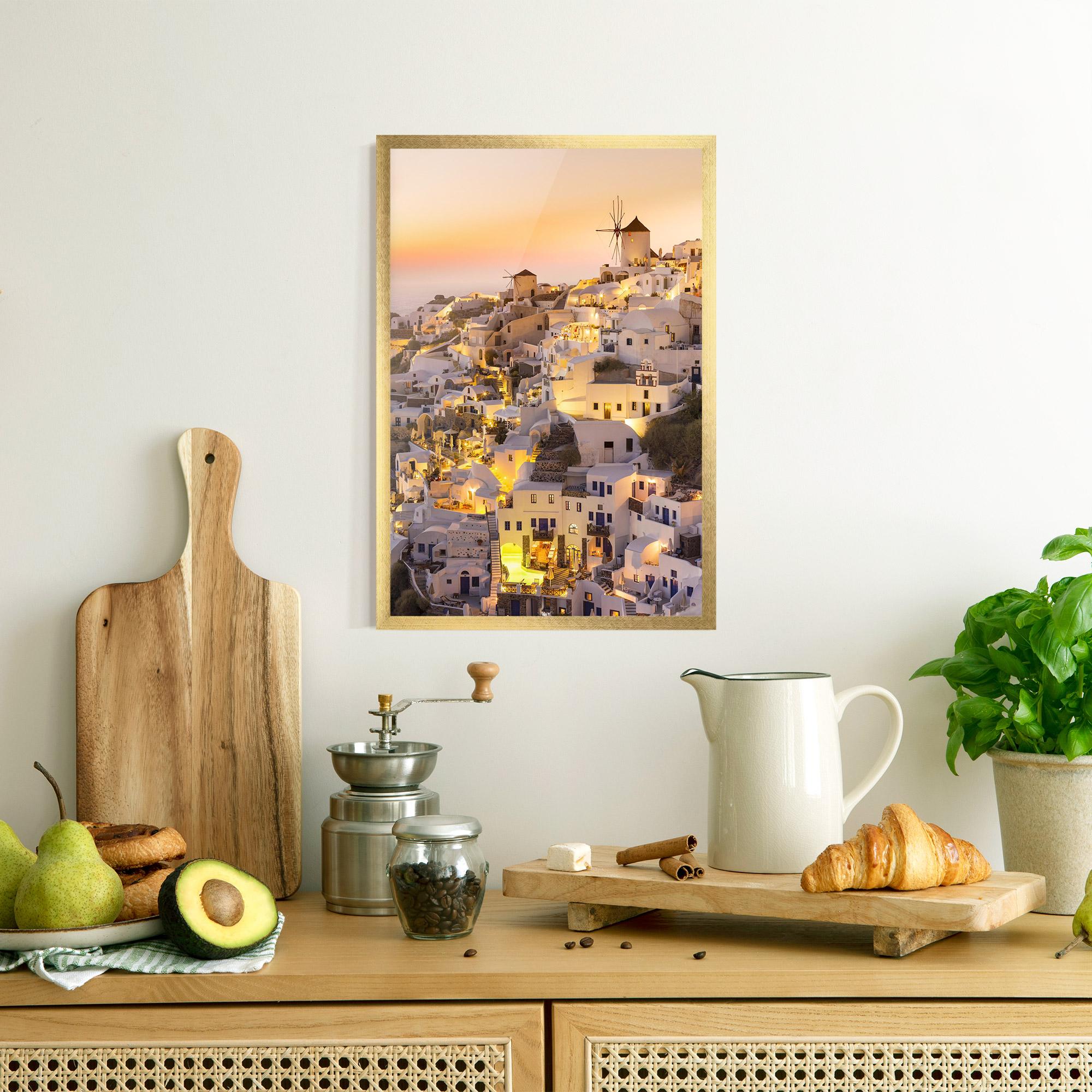 Poster Înrămat Santorini Greece mockup 8