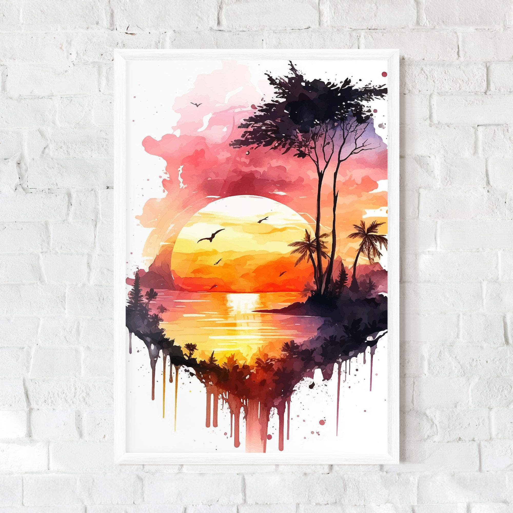 Purple Sunset Art mockup 0