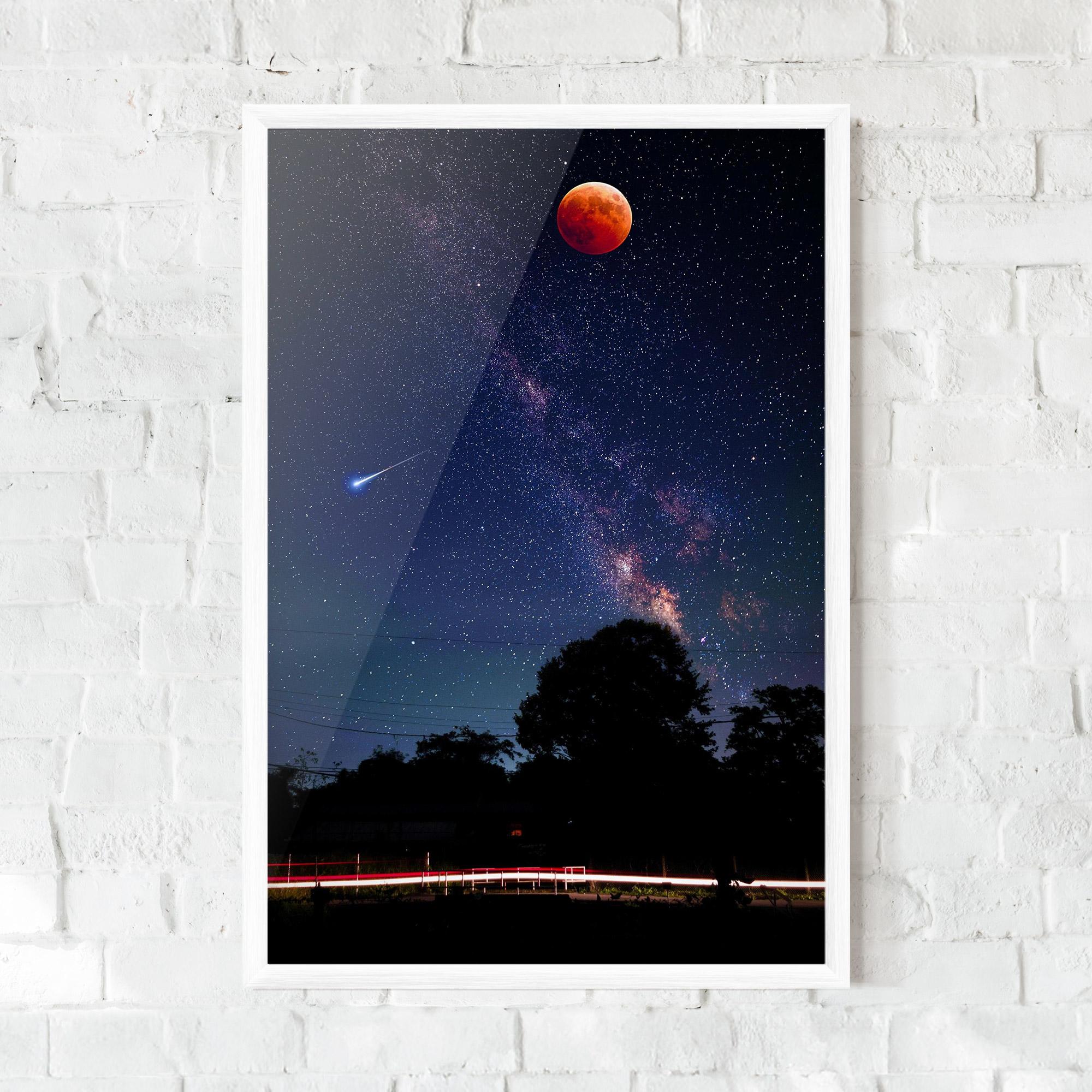 Poster Înrămat Red Moon mockup 0