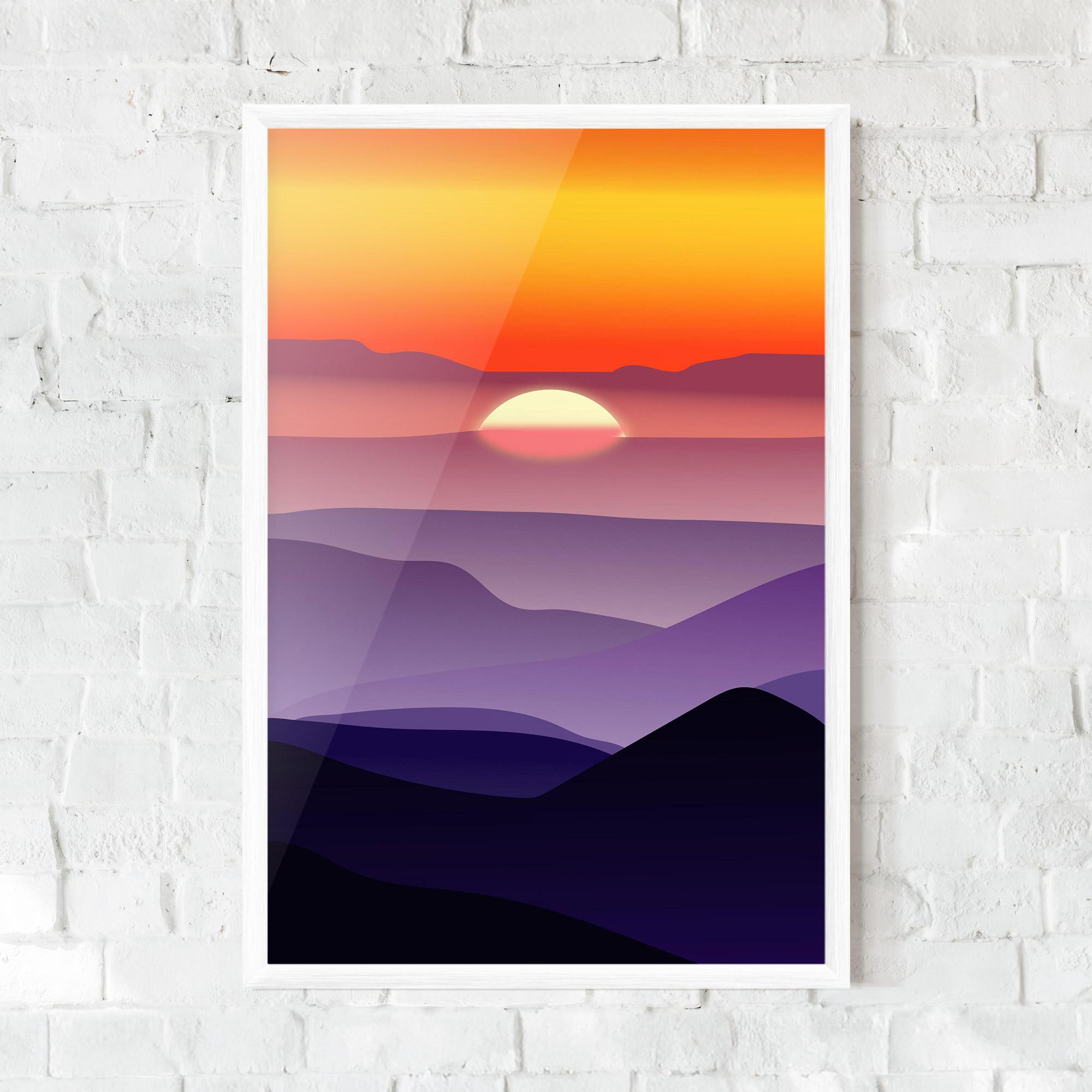 Poster Înrămat Sunset Purple mockup 0