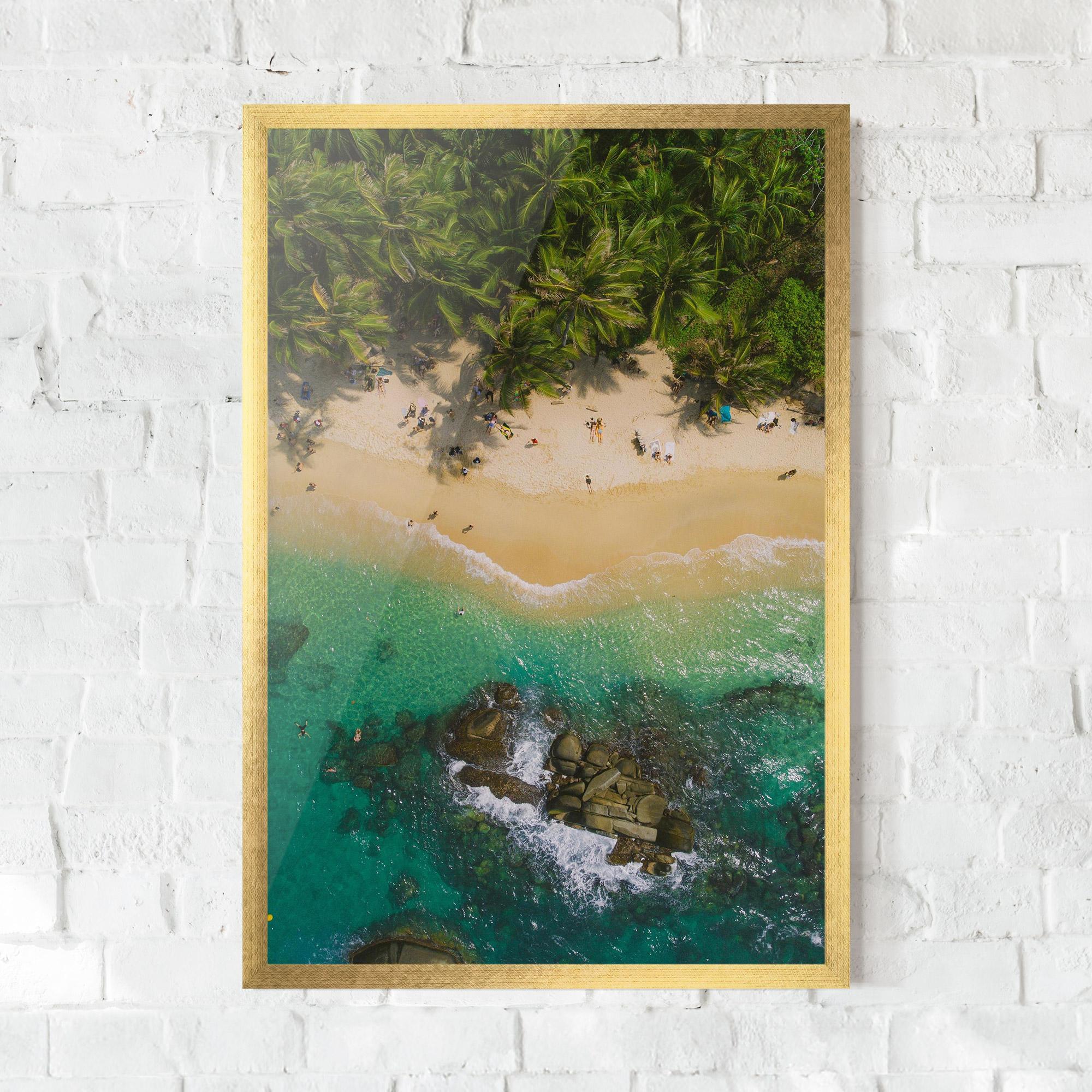 Poster Înrămat Jungle Beach mockup 0