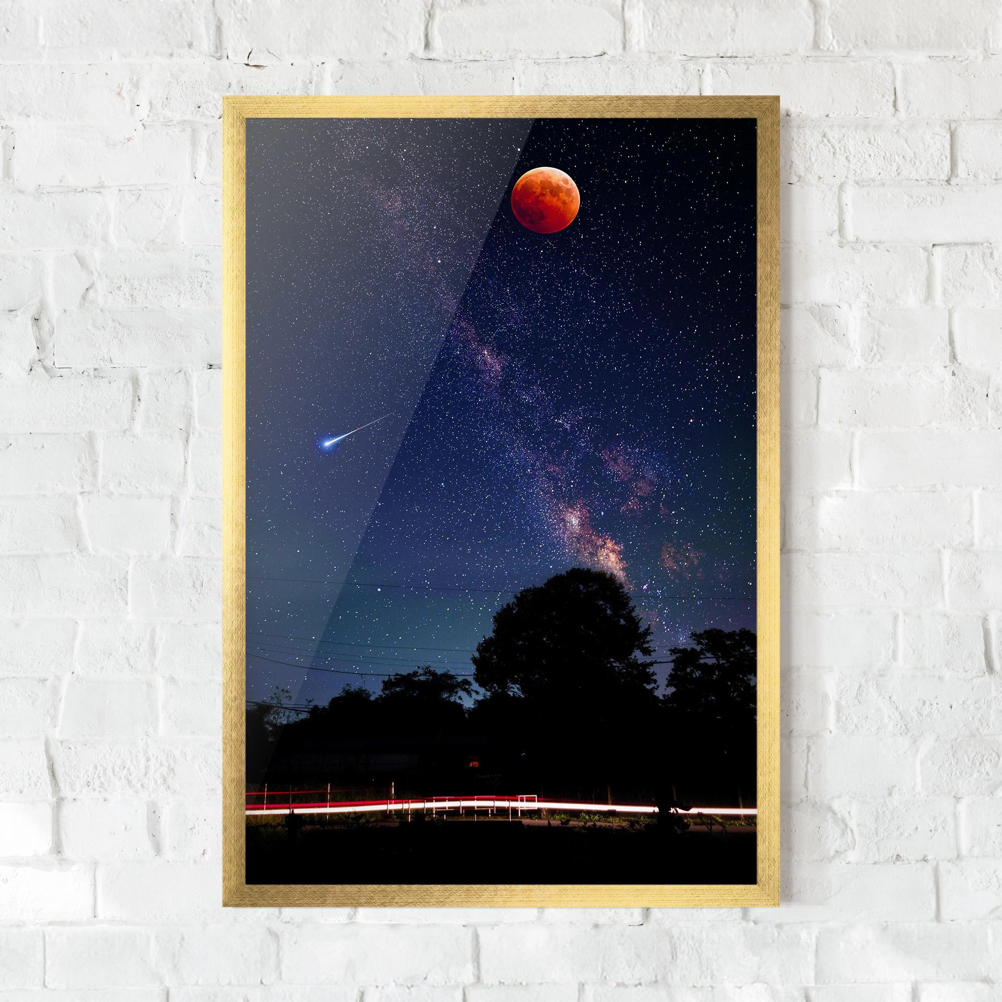 Poster Înrămat Red Moon mockup 0