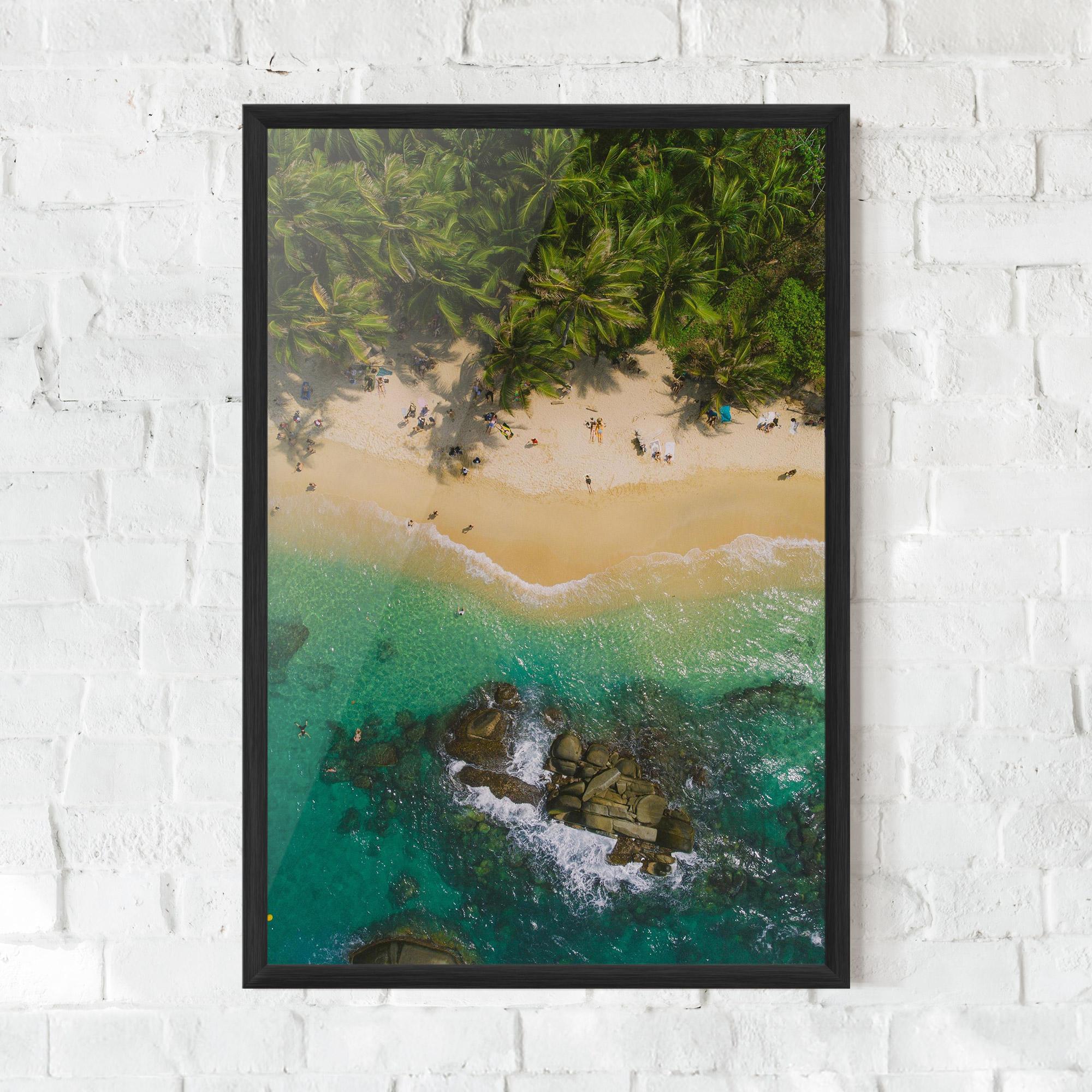 Poster Înrămat Jungle Beach mockup 0