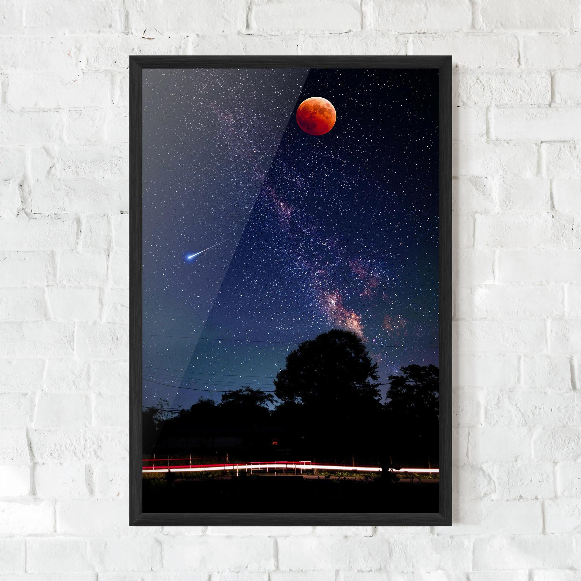 Poster Înrămat Red Moon mockup 0