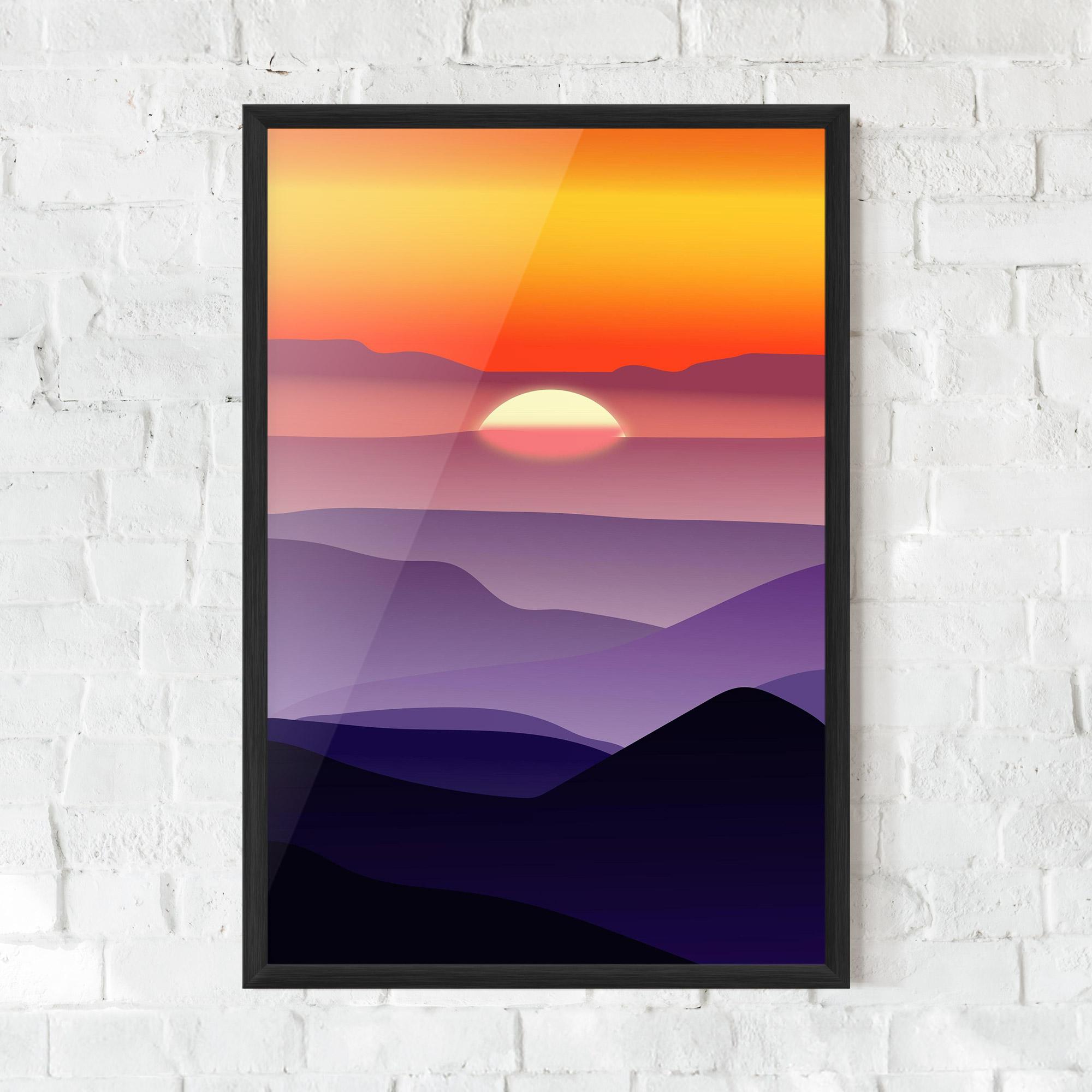 Poster Înrămat Sunset Purple mockup 0