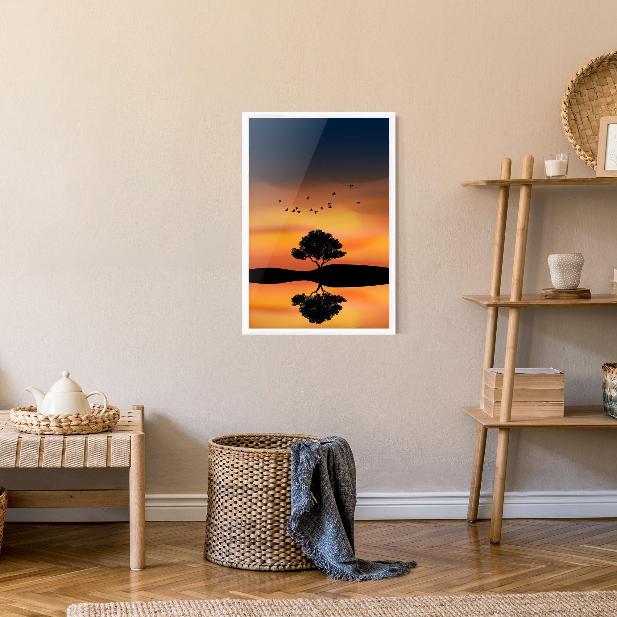 Poster Înrămat Sundown Reflection mockup 9