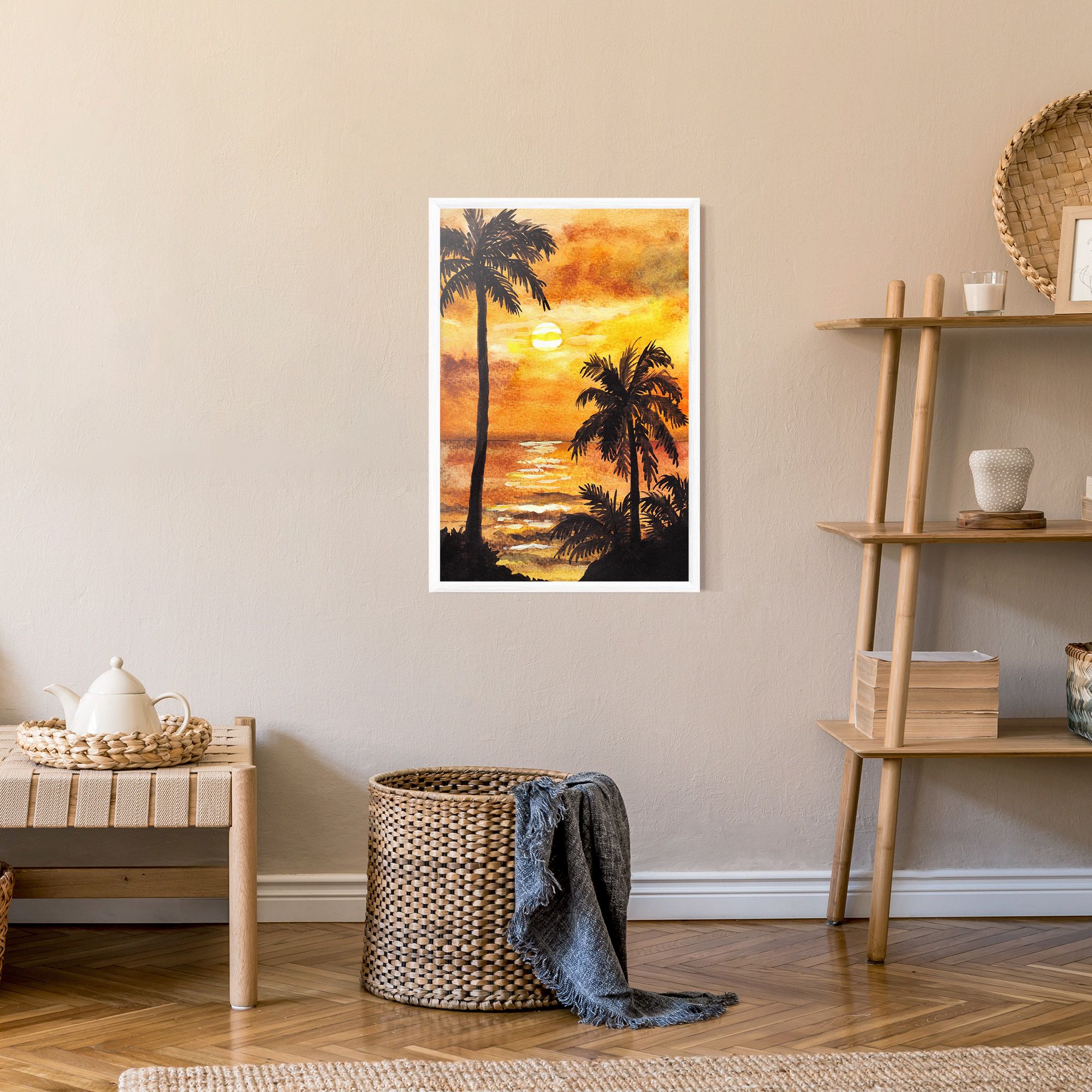 Watercolor Painting Sunrise mockup 9