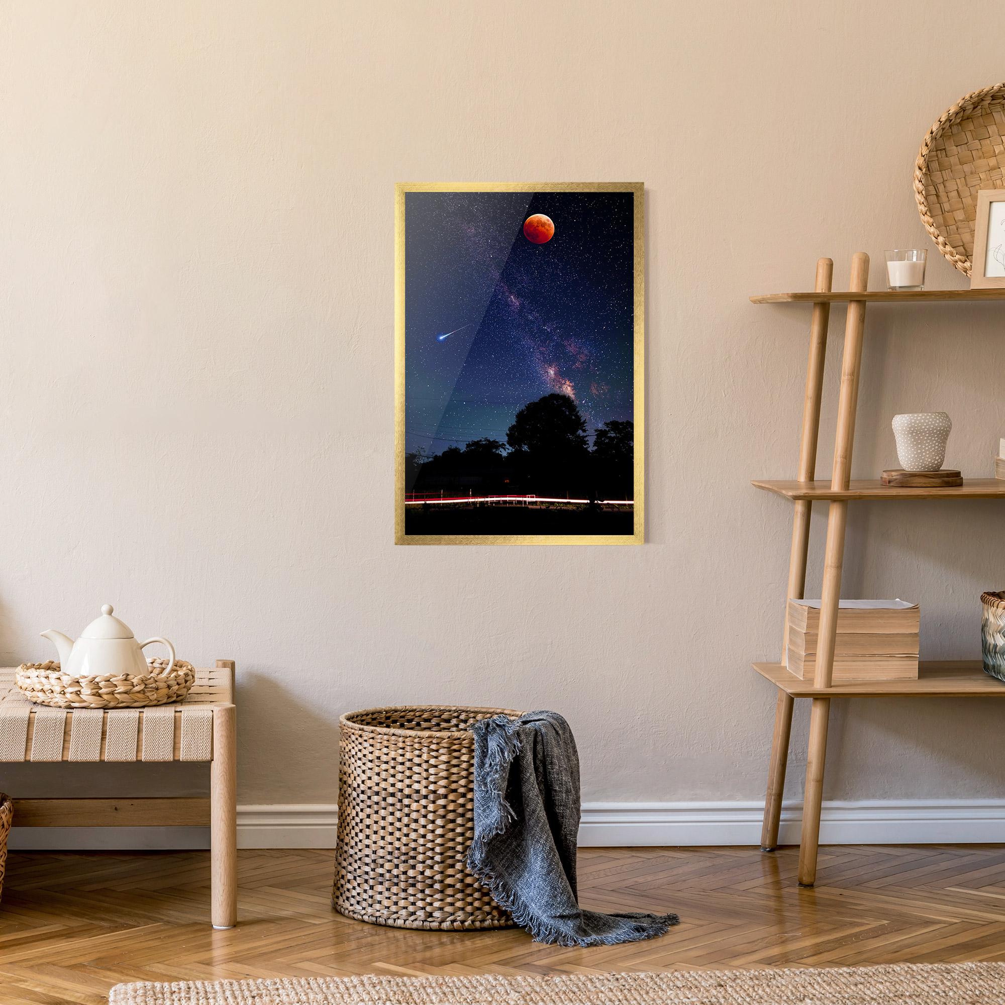 Poster Înrămat Red Moon mockup 9