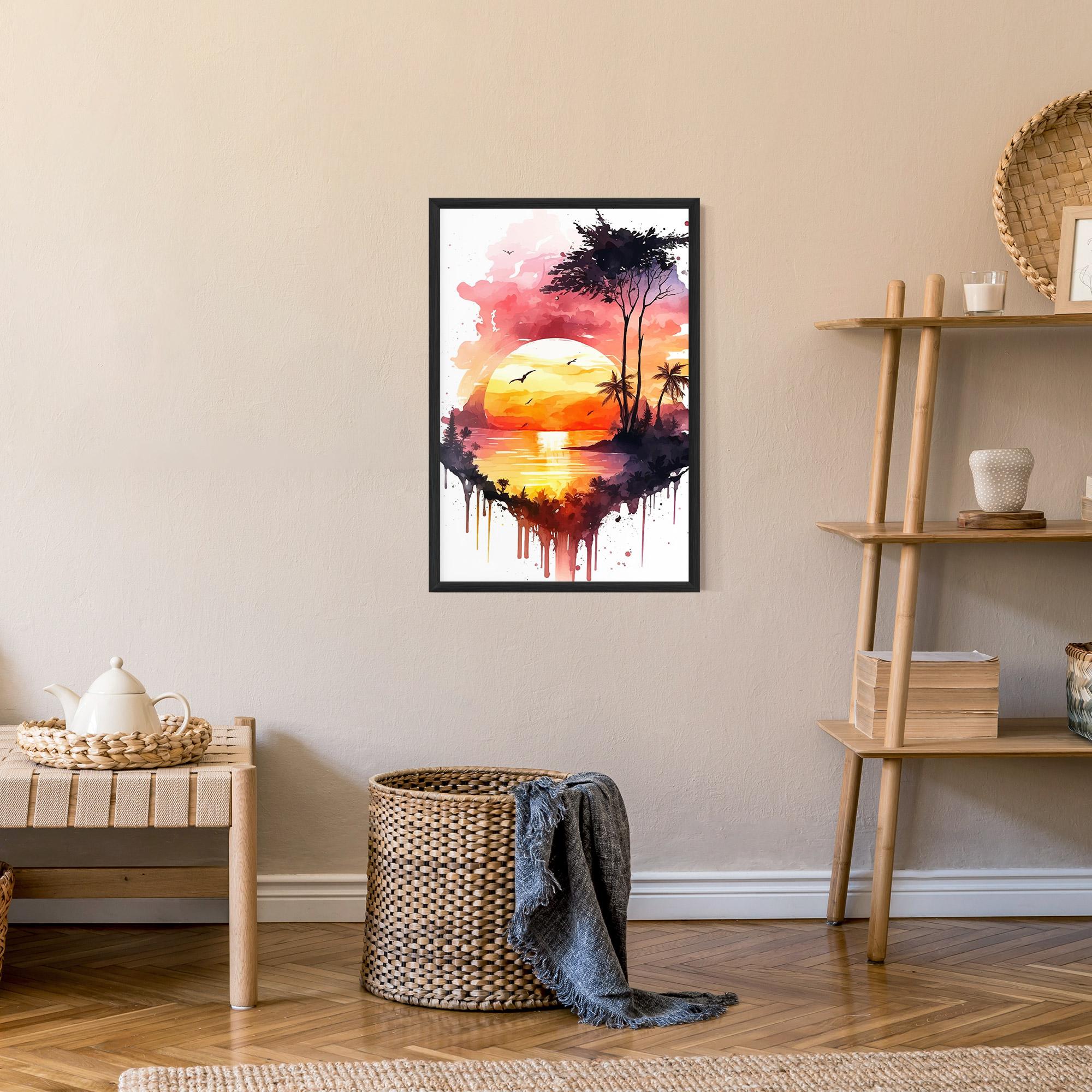 Poster Înrămat Purple Sunset Art mockup 9