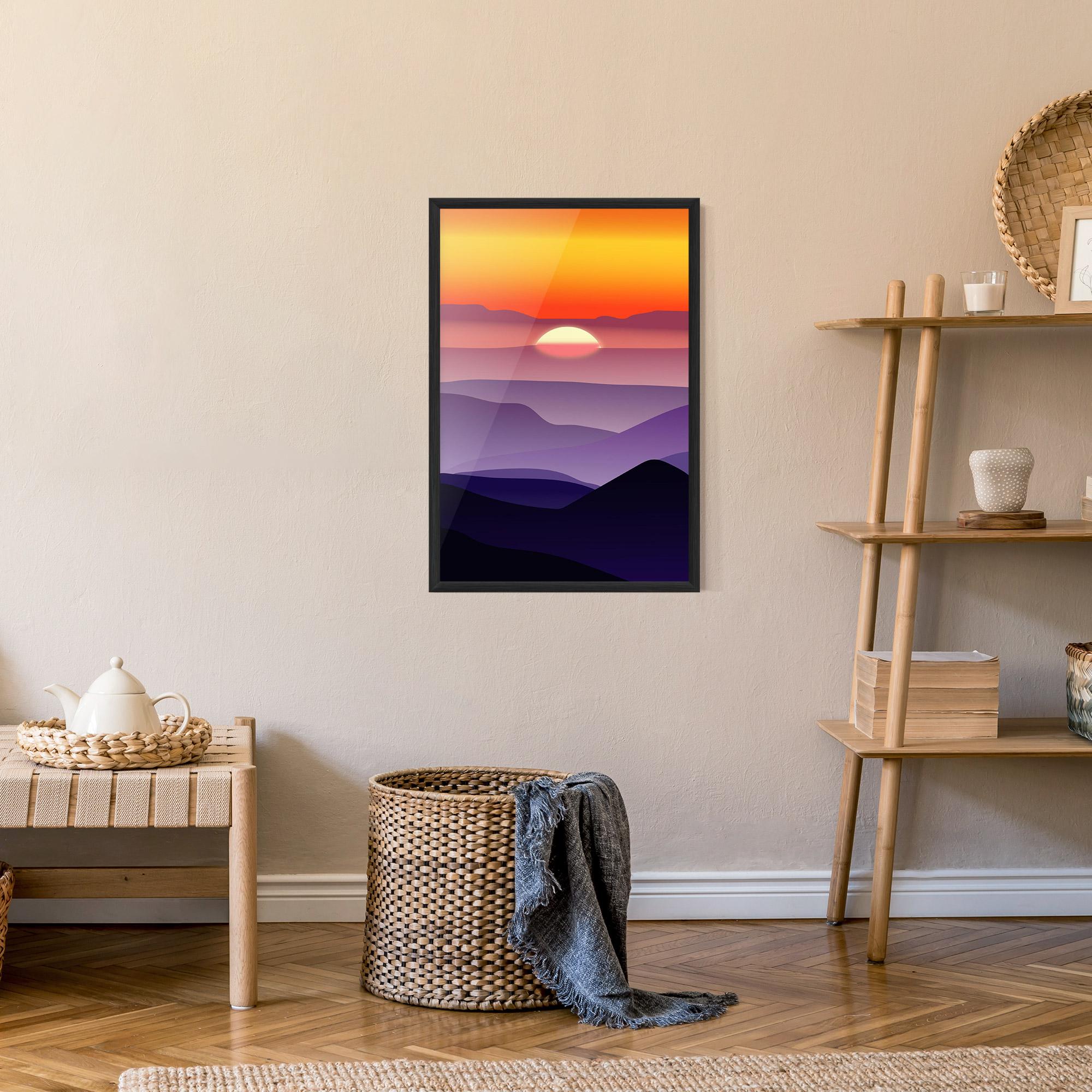 Poster Înrămat Sunset Purple mockup 9