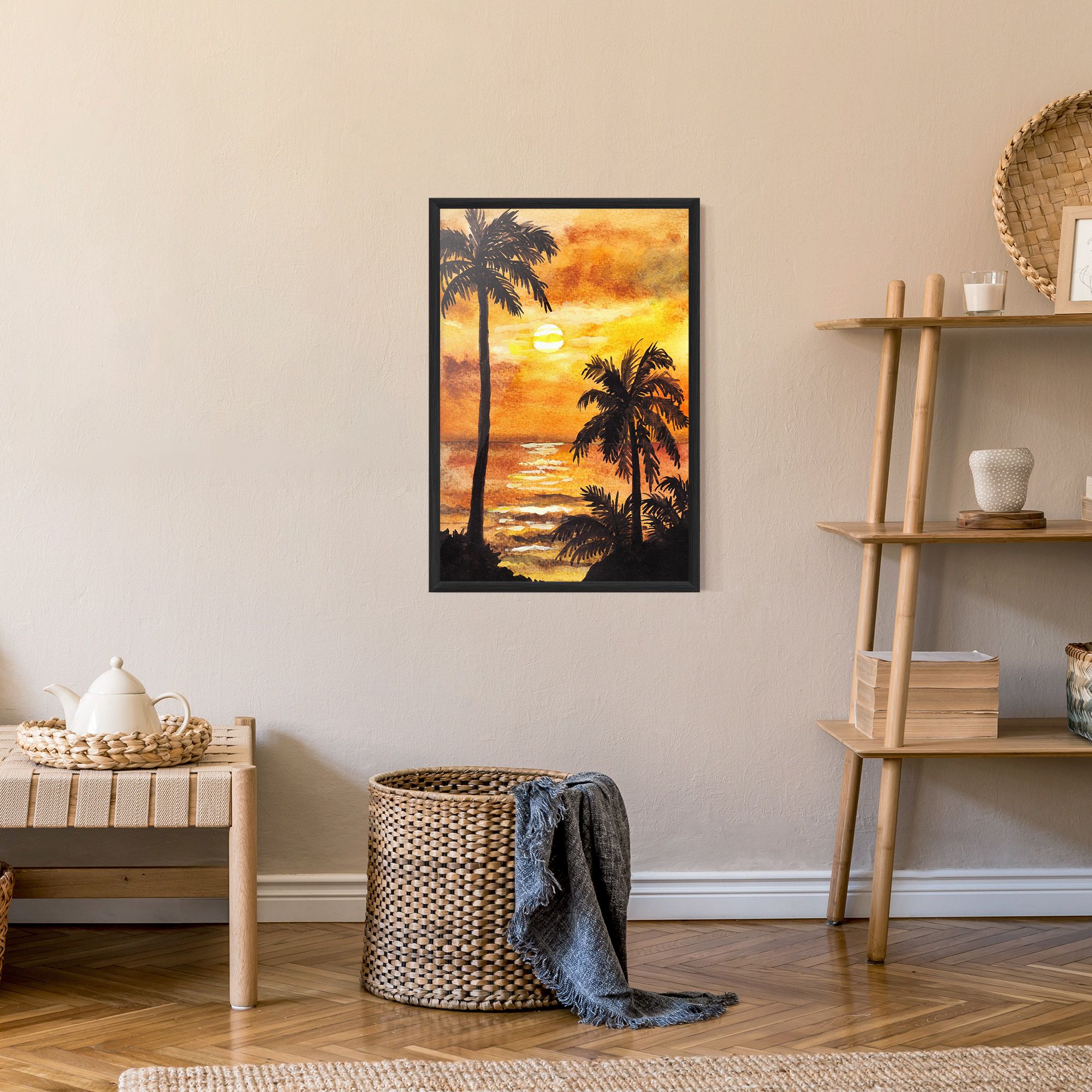 Watercolor Painting Sunrise mockup 9