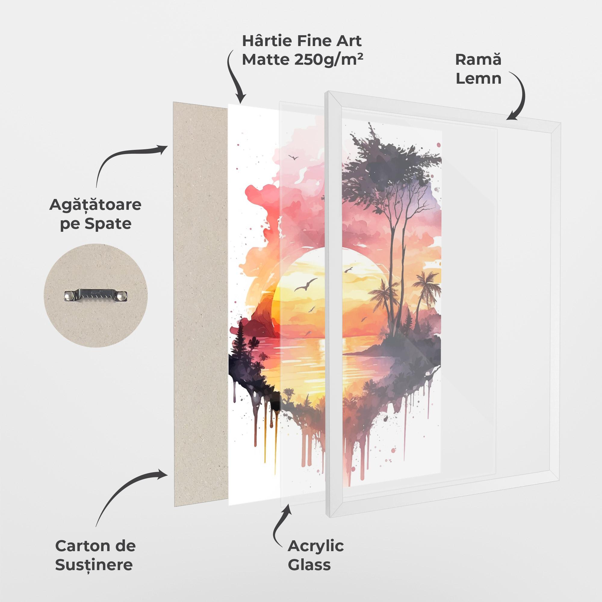 Poster Înrămat Purple Sunset Art mockup 1