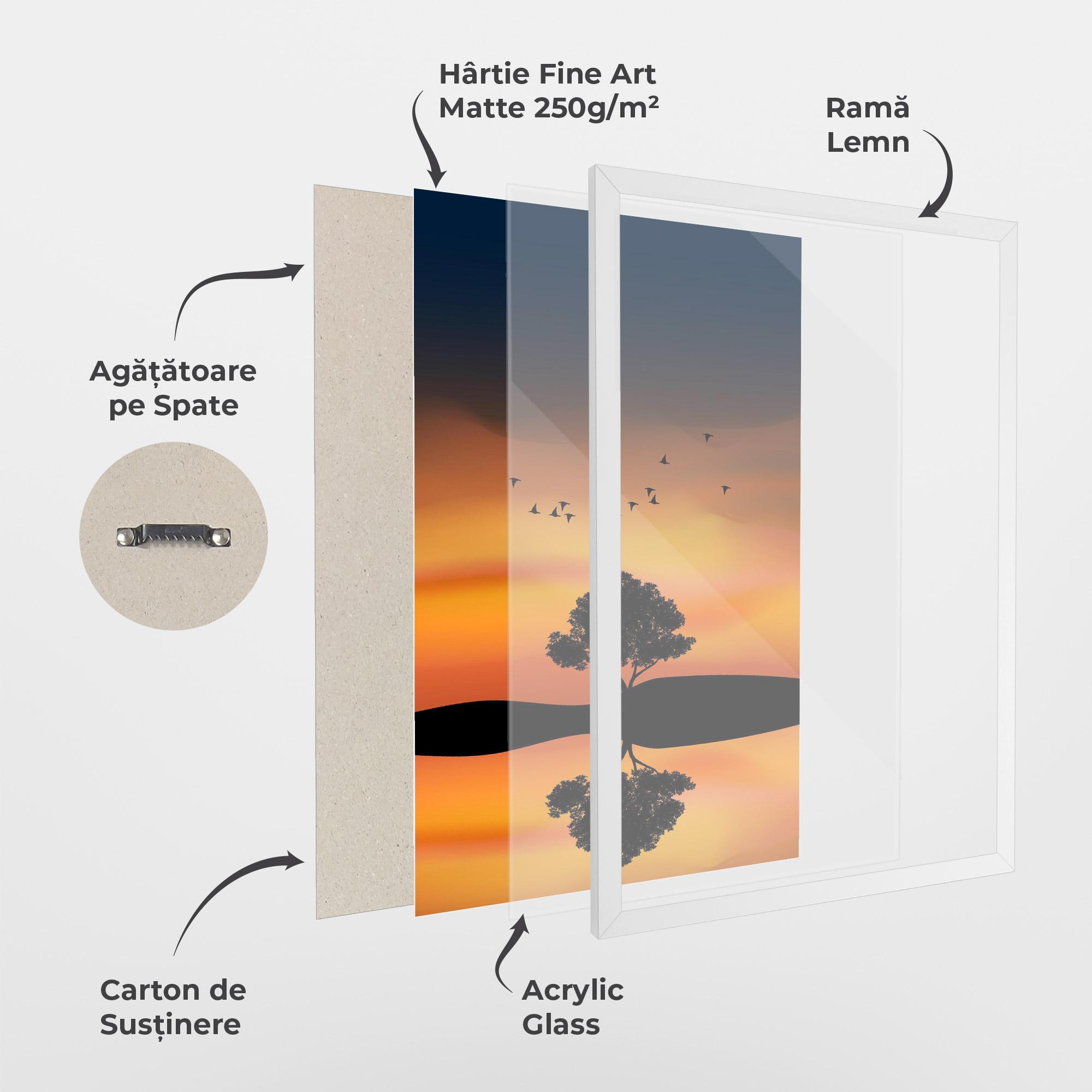 Poster Înrămat Sundown Reflection mockup 1