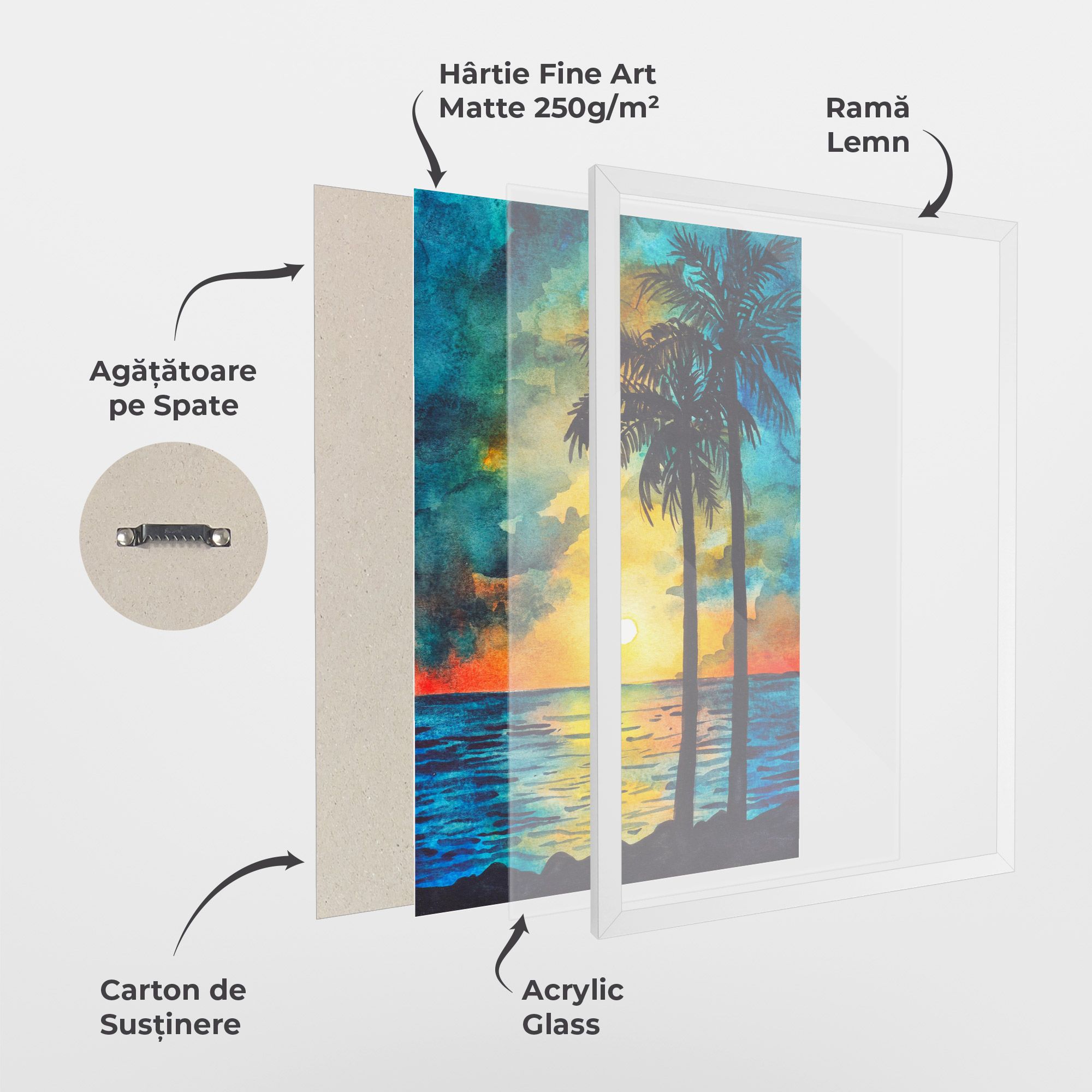 Sunset Landscape Watercolor mockup 1