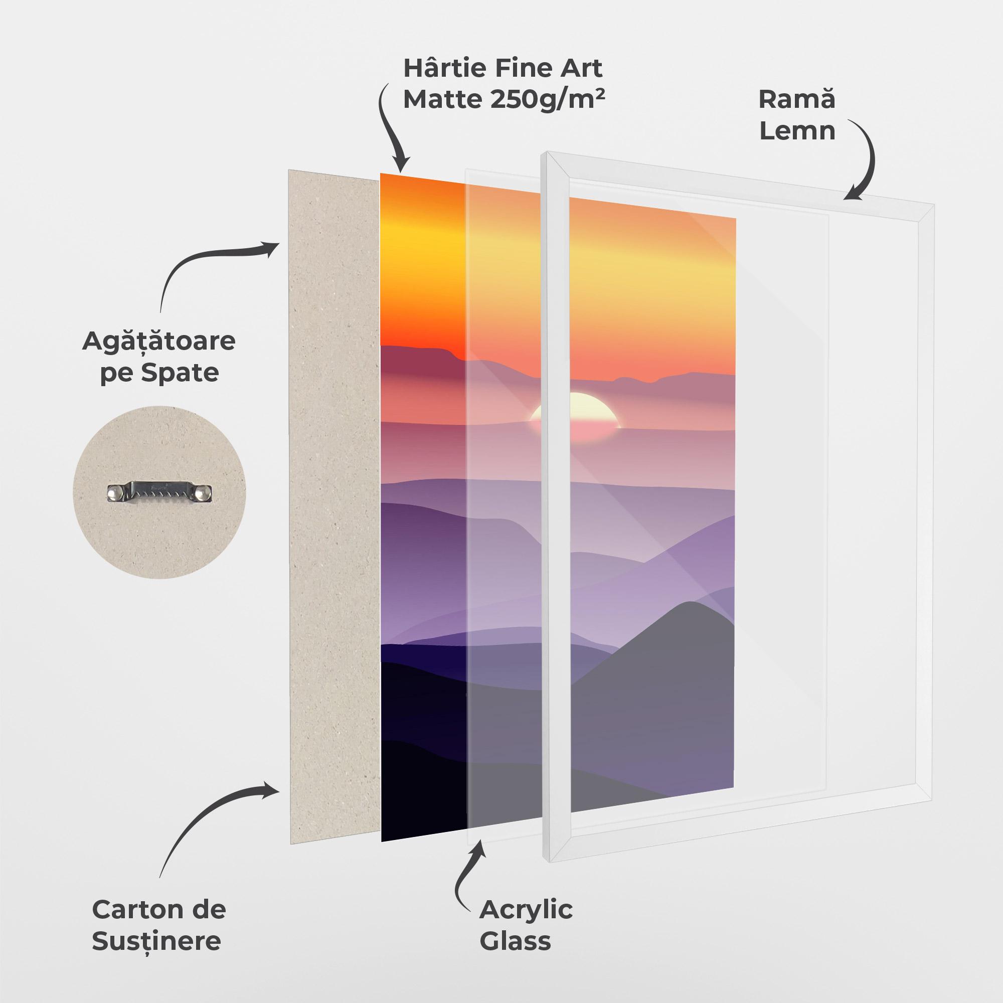 Poster Înrămat Sunset Purple mockup 1