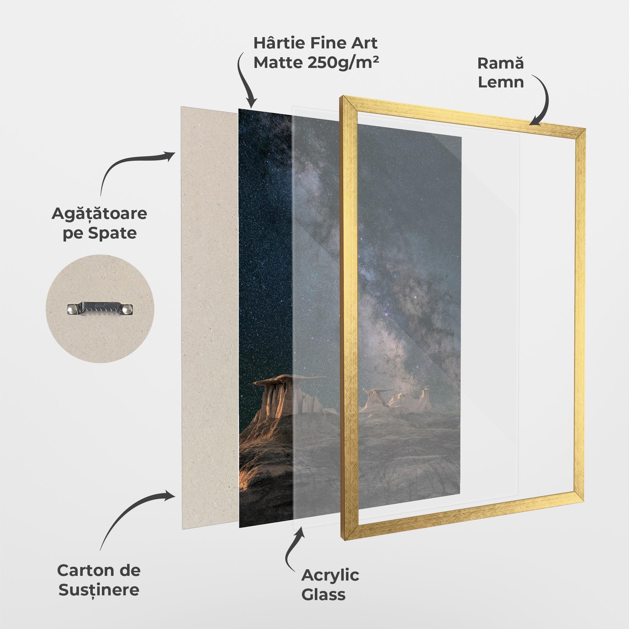 Poster Înrămat Abstract Colourful Sky mockup 1