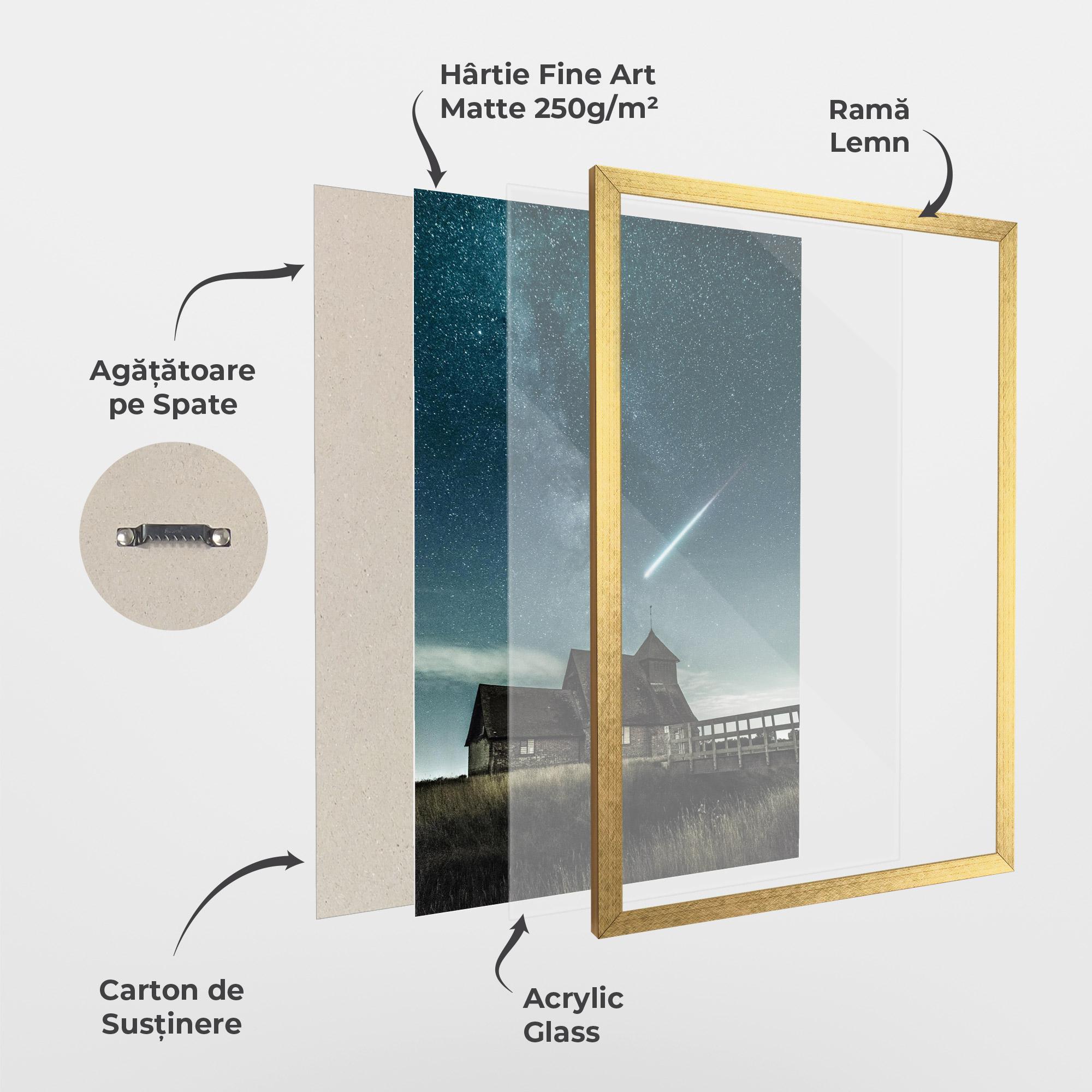 Poster Înrămat Falling Star mockup 1