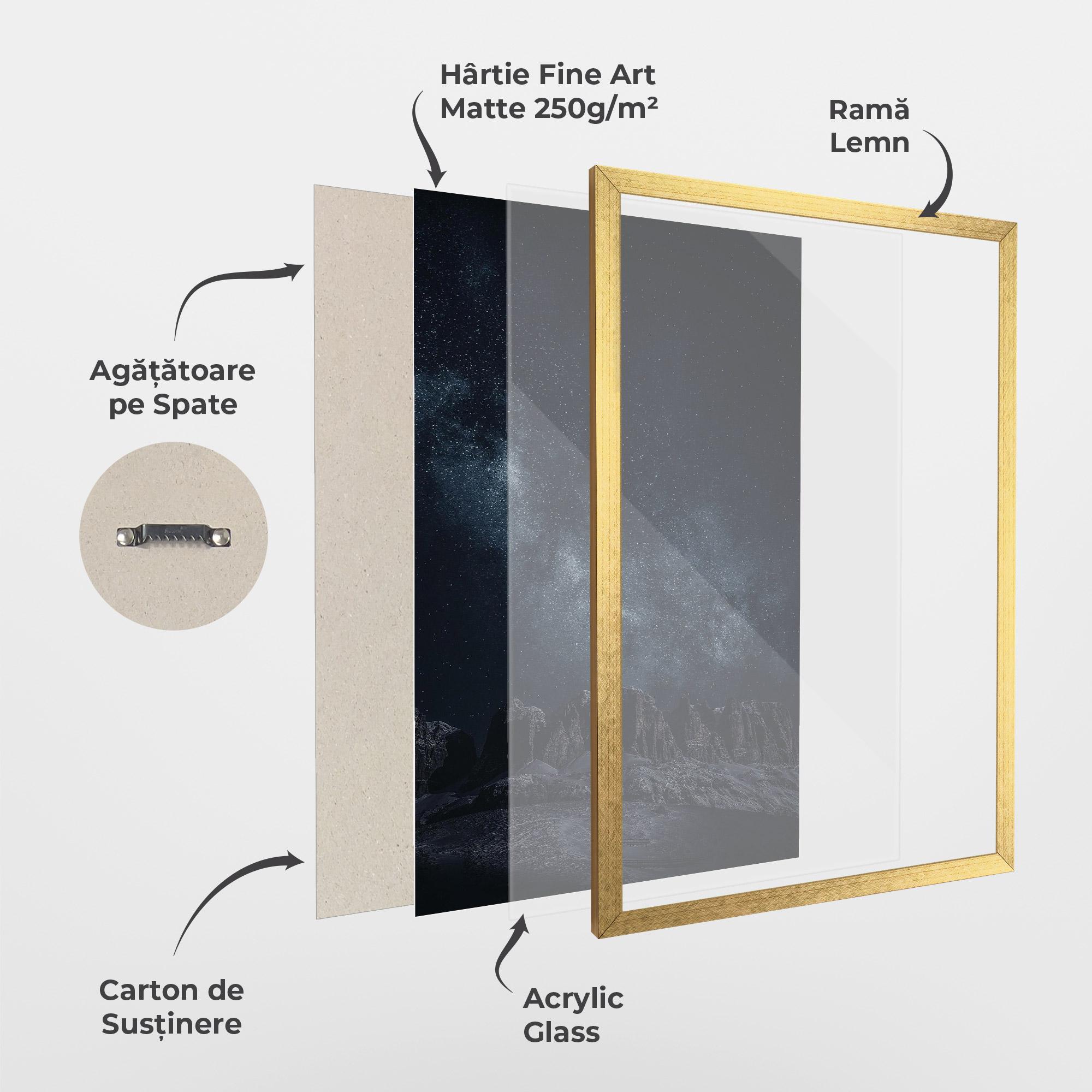 Poster Înrămat Galactic Sky mockup 1