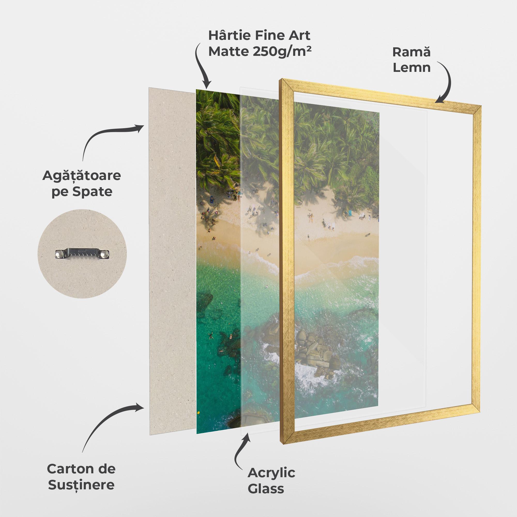 Poster Înrămat Jungle Beach mockup 1