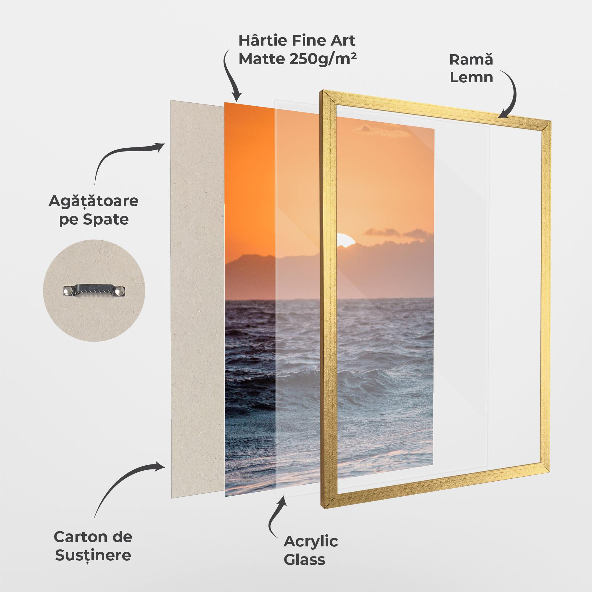 Poster Înrămat Morning Waves mockup 1