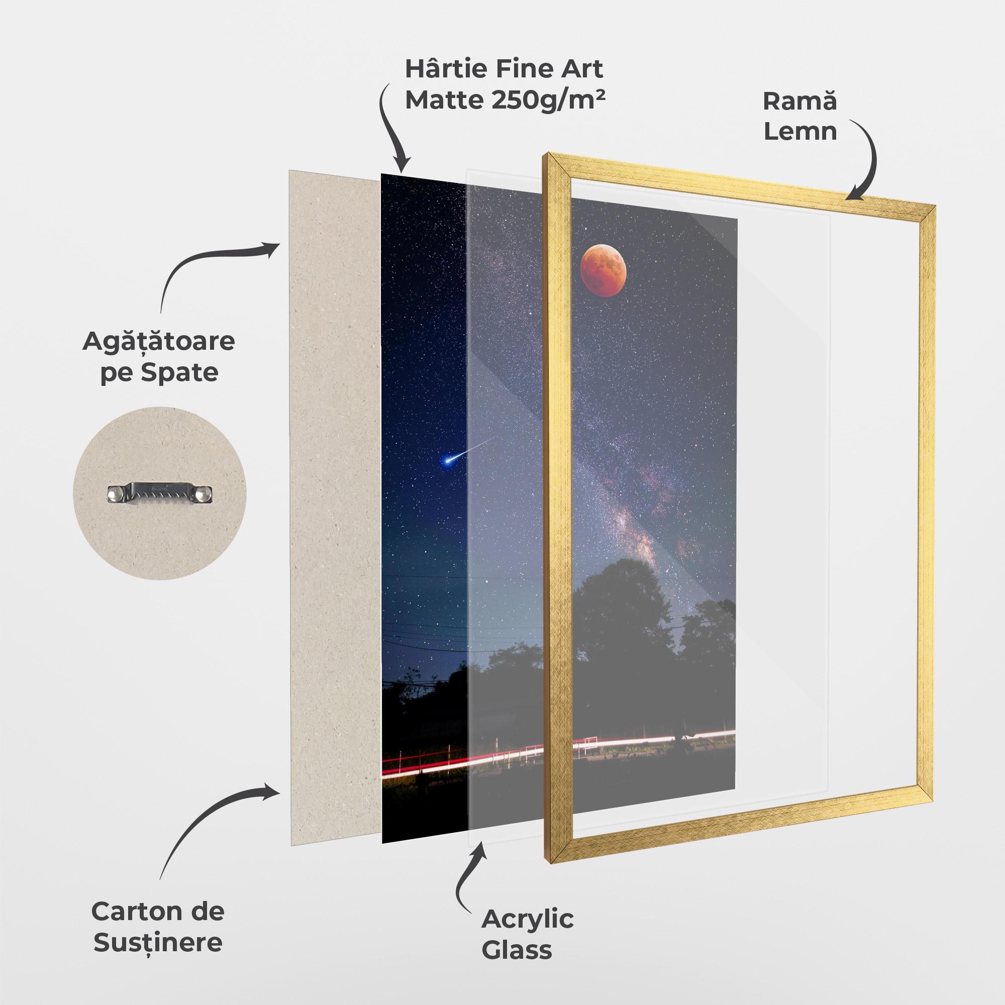 Poster Înrămat Red Moon mockup 1