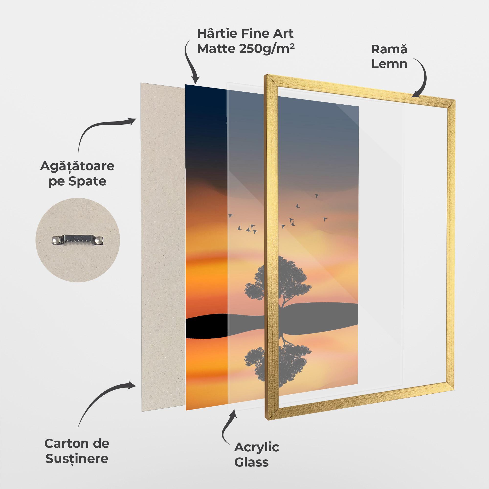 Poster Înrămat Sundown Reflection mockup 1