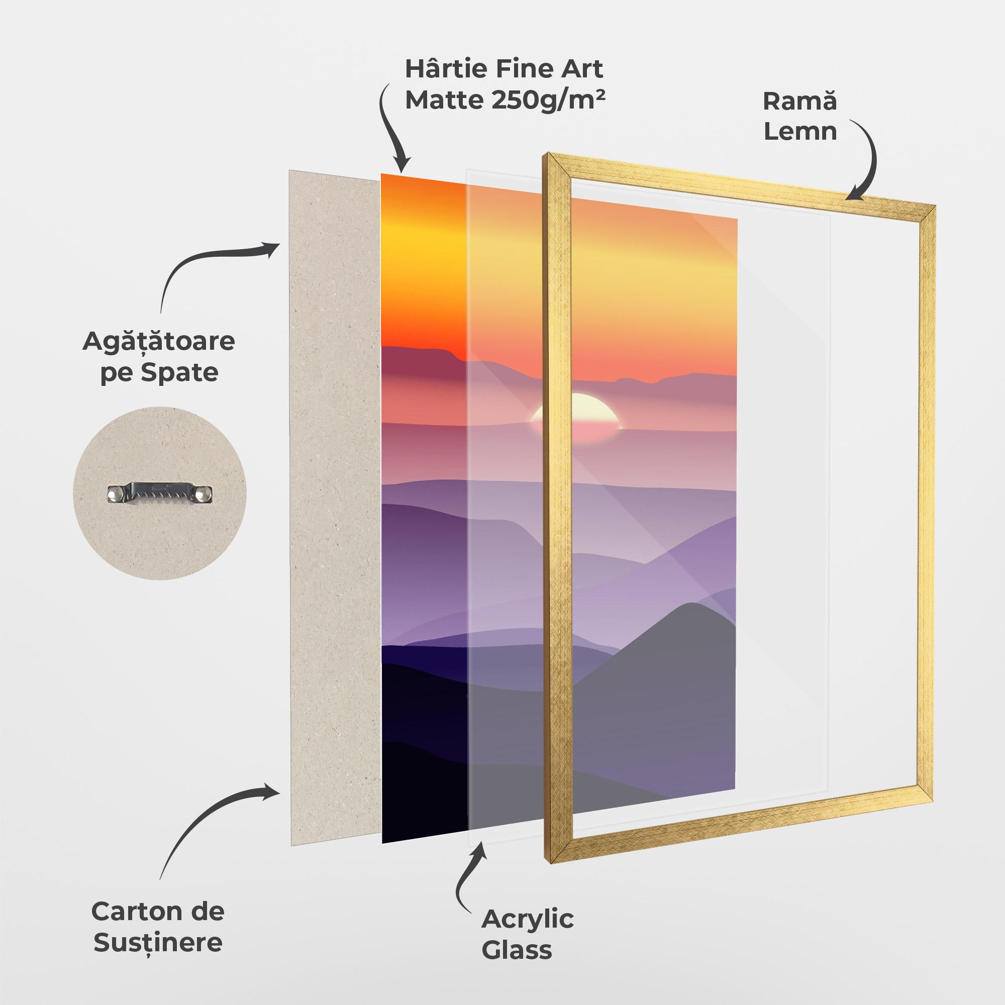 Poster Înrămat Sunset Purple mockup 1