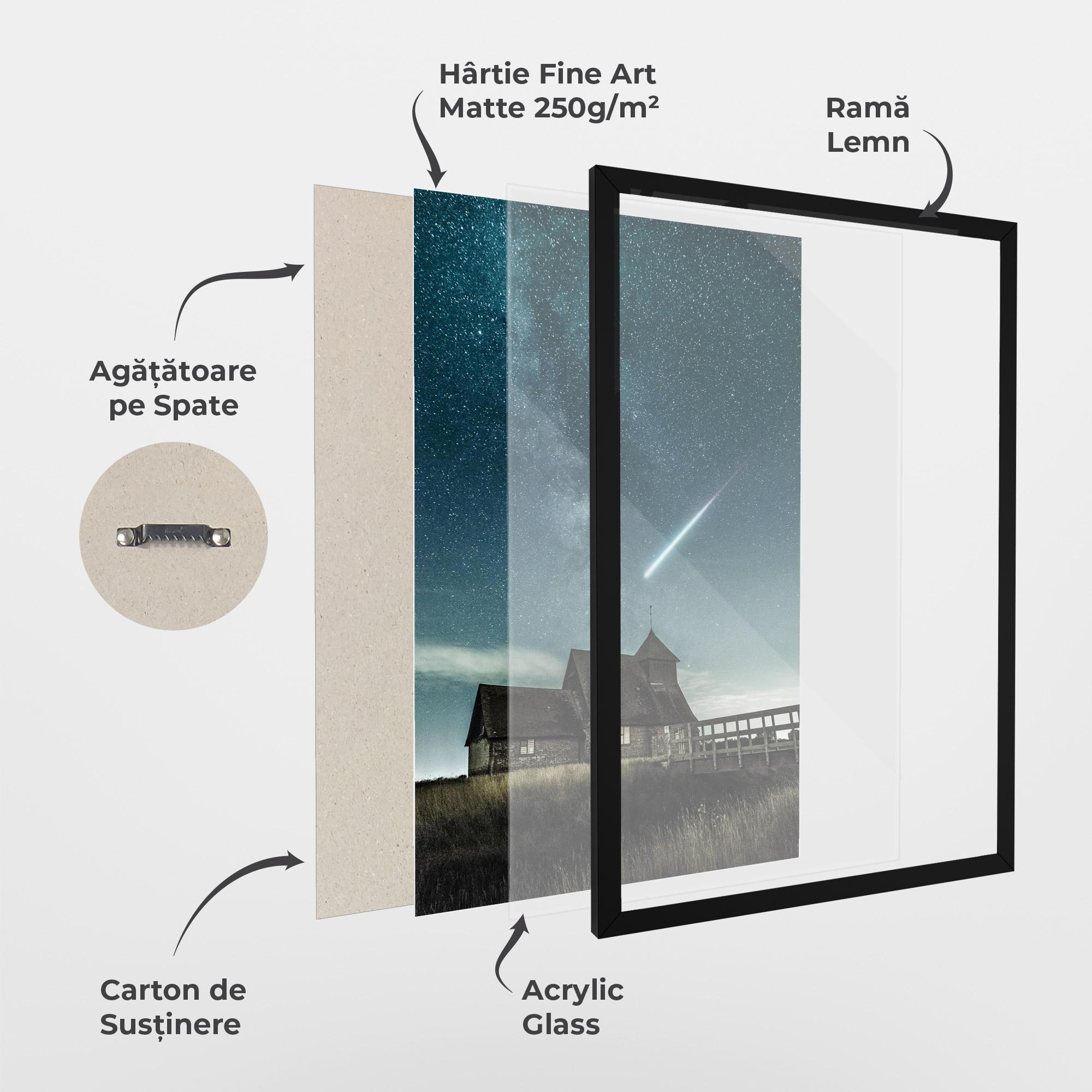 Poster Înrămat Falling Star mockup 1