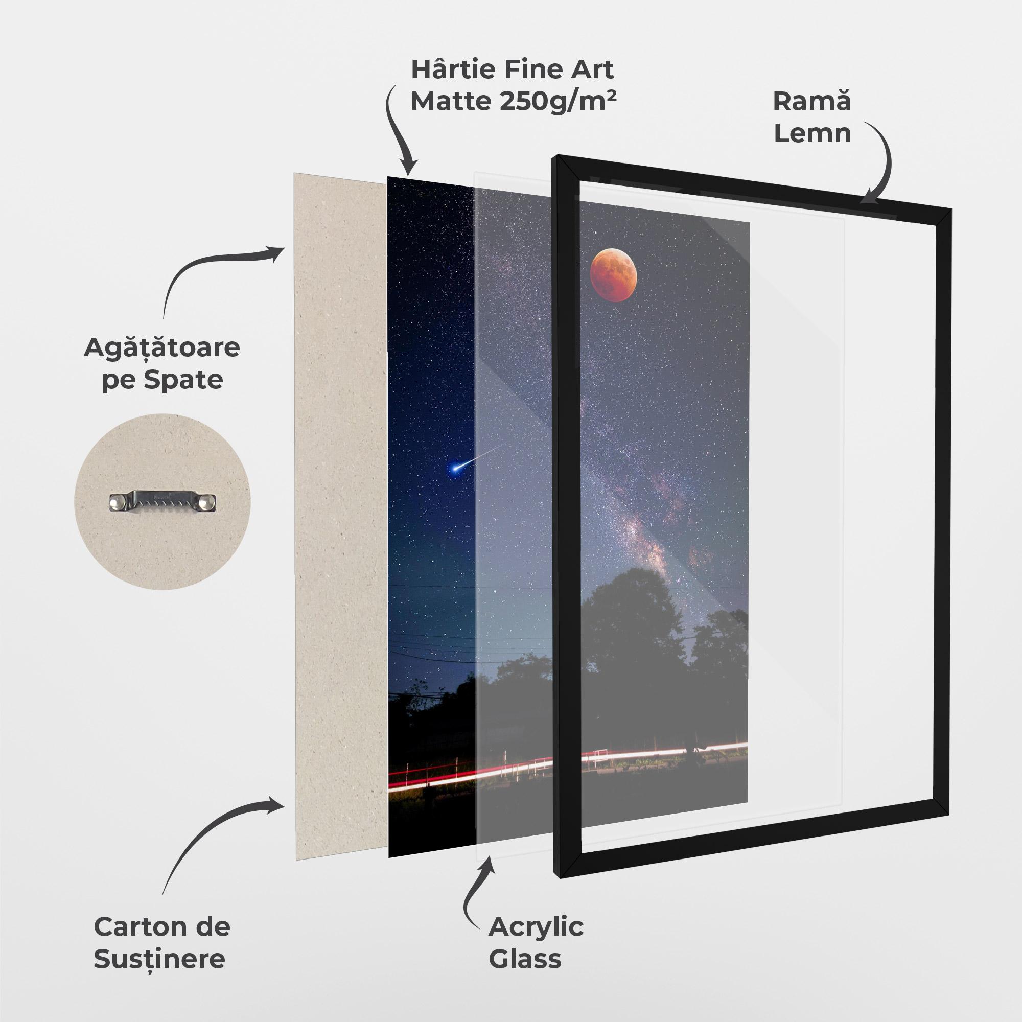 Poster Înrămat Red Moon mockup 1