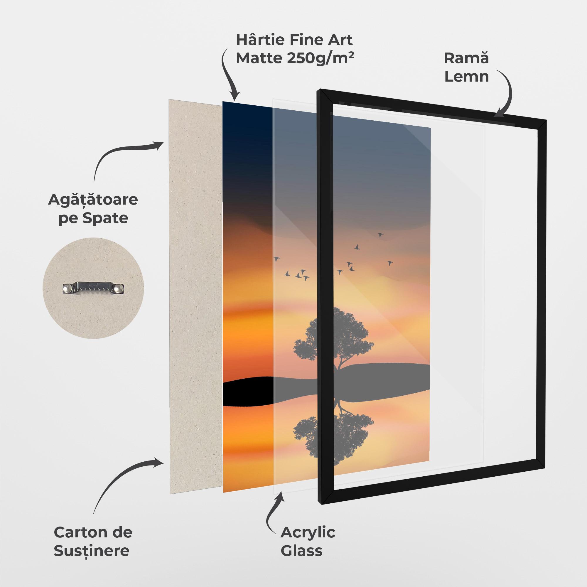 Poster Înrămat Sundown Reflection mockup 1