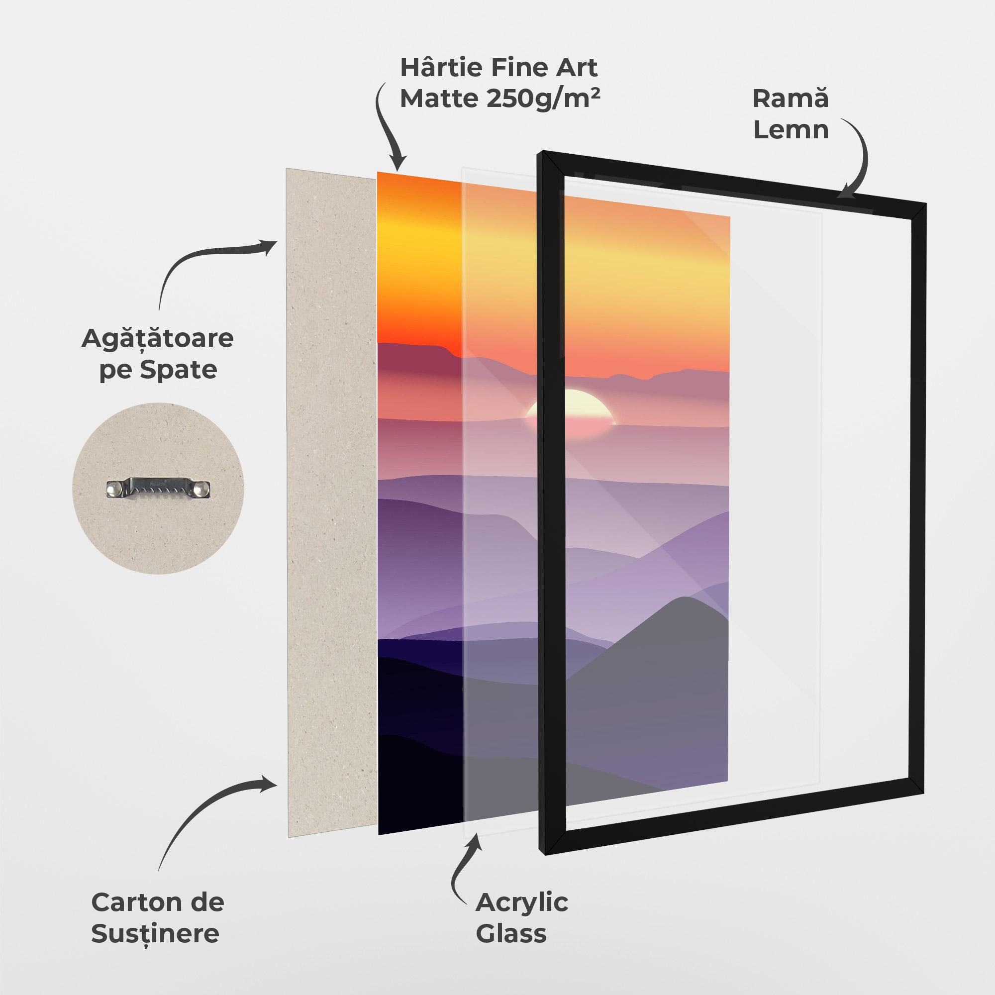 Poster Înrămat Sunset Purple mockup 1