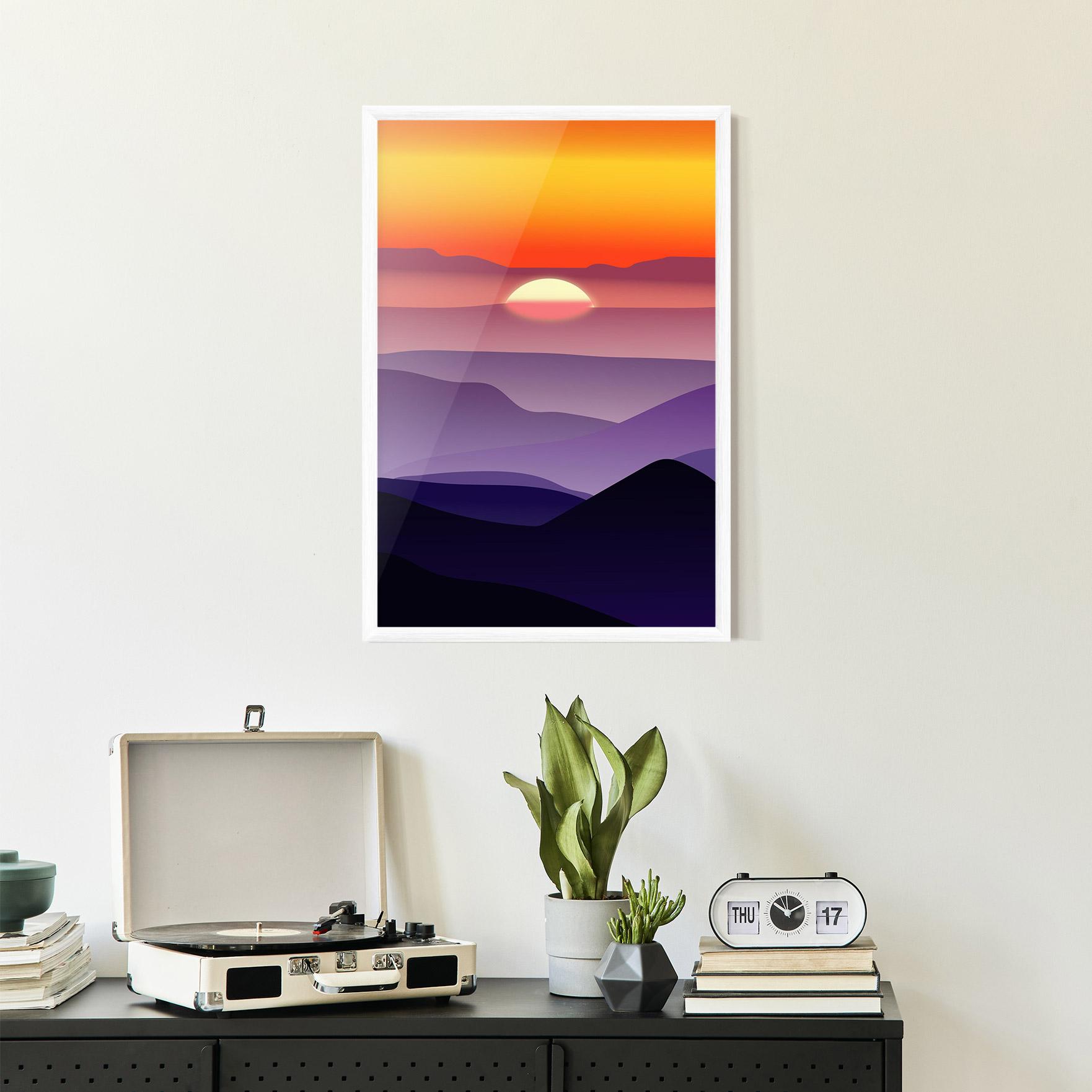 Poster Înrămat Sunset Purple mockup 2