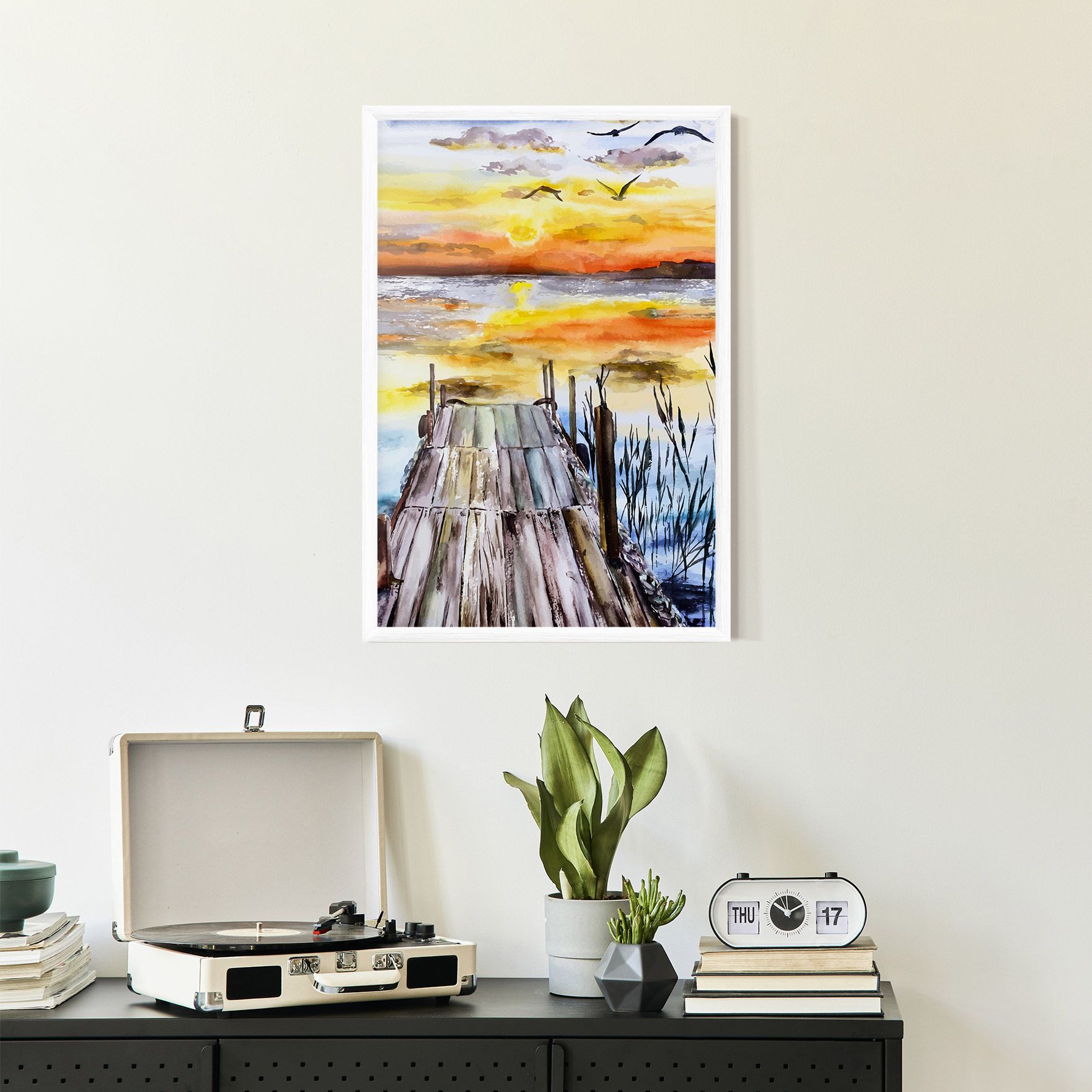 Watercolor Sunset mockup 2