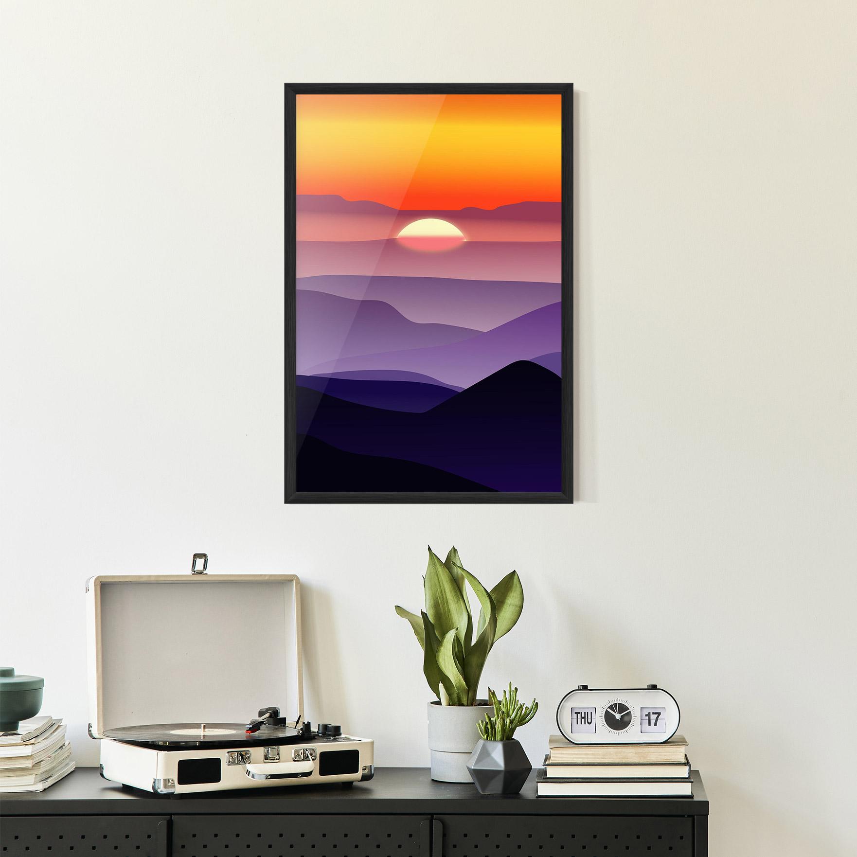 Poster Înrămat Sunset Purple mockup 2
