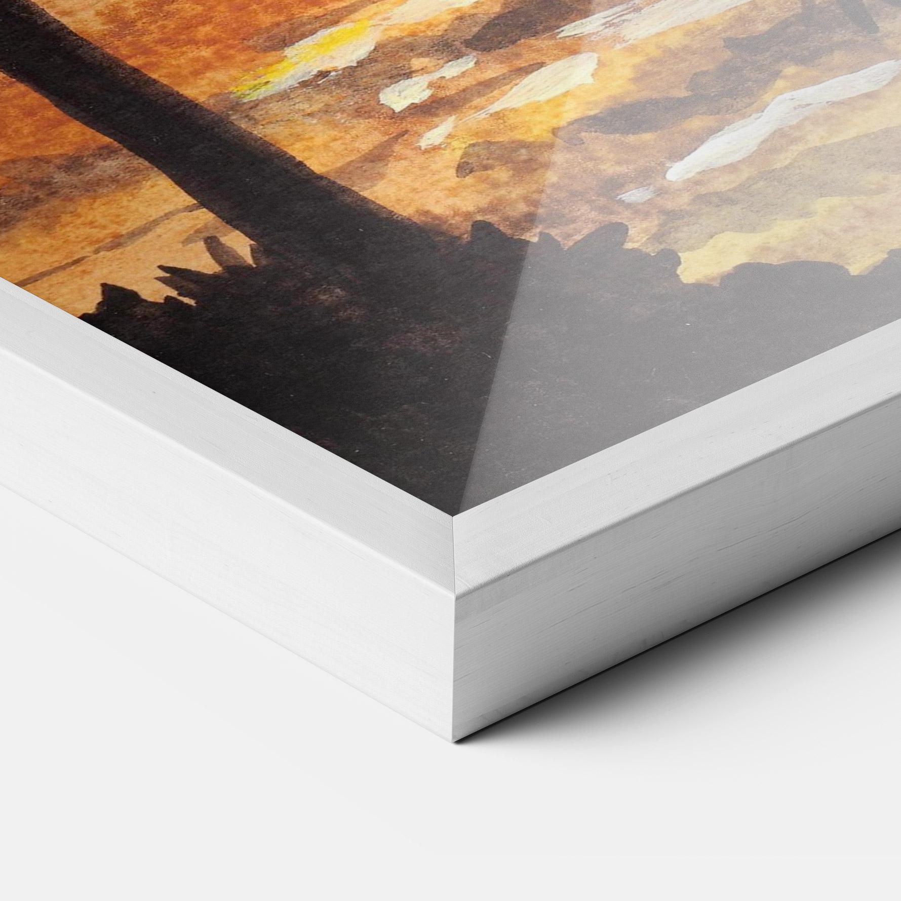 Poster Înrămat Watercolor Painting Sunrise mockup 3