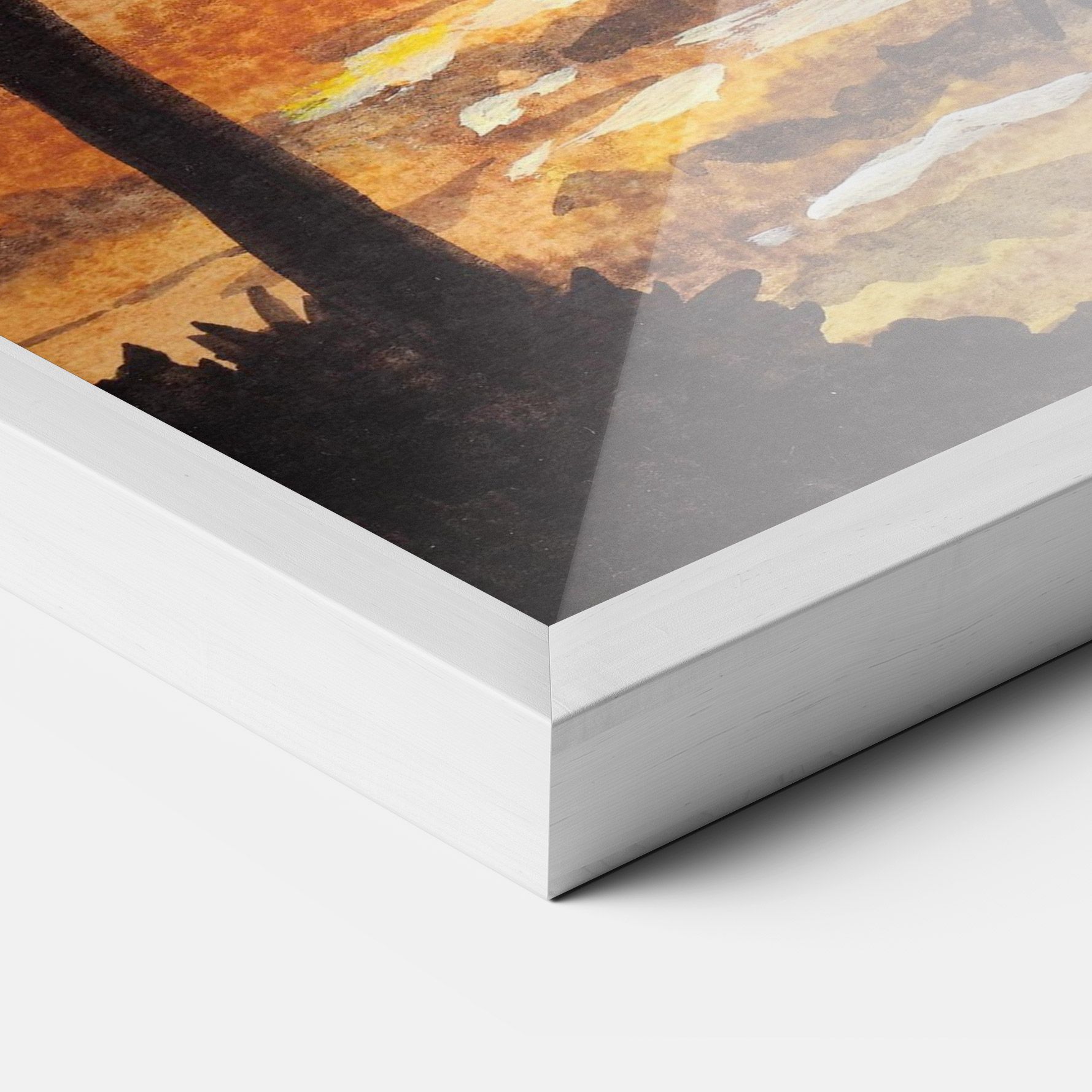 Watercolor Painting Sunrise mockup 3